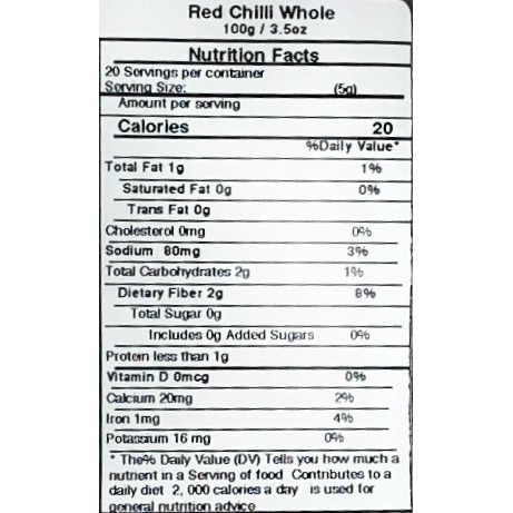 Rani Chilli Whole 100g (3.5oz)