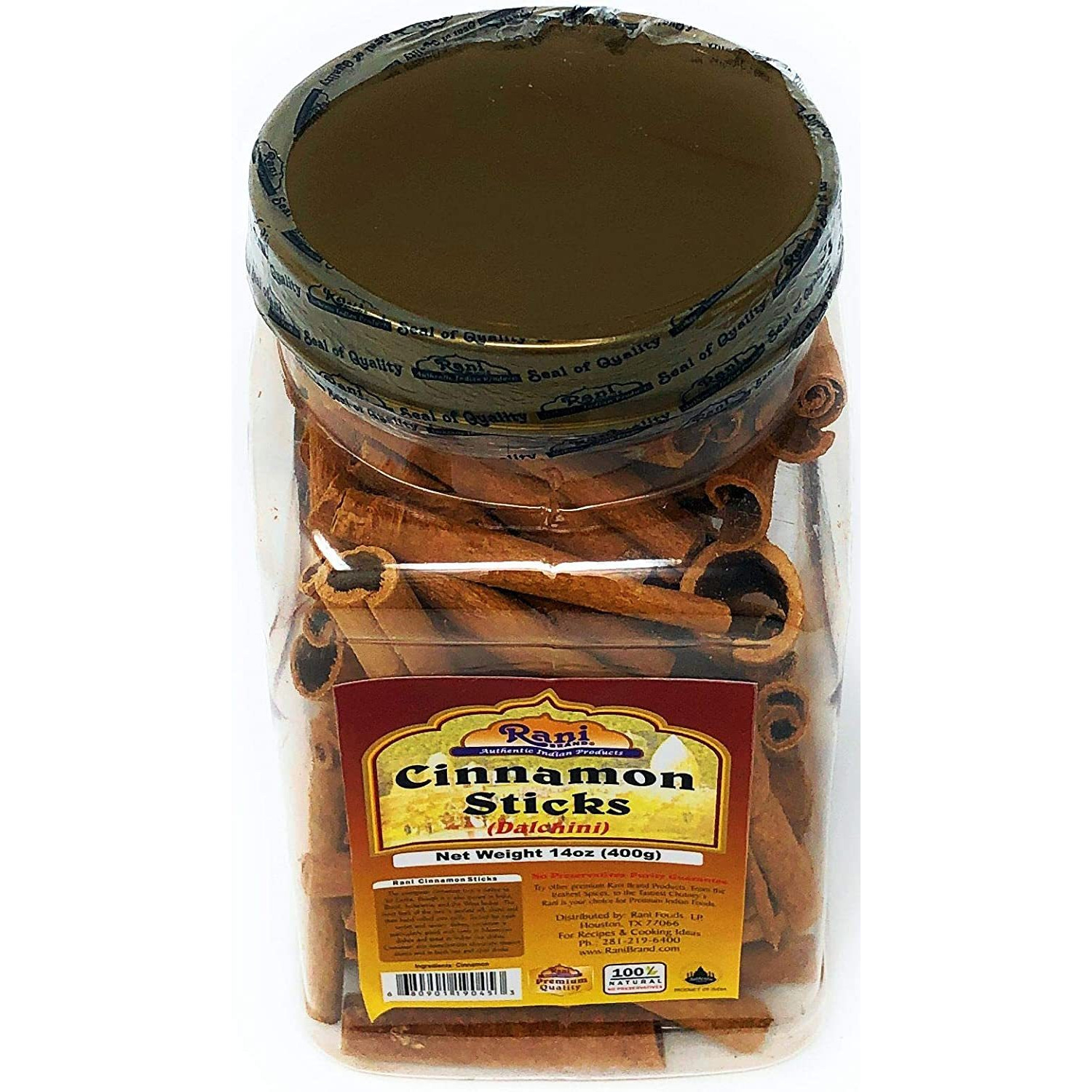 Rani Cinnamon Sticks 14oz (400g) ~ 44-52 Sticks 3 Inches in Length Round Cassia ~ All Natural | Vegan | No Colors | Gluten Friendly | NON-GMO