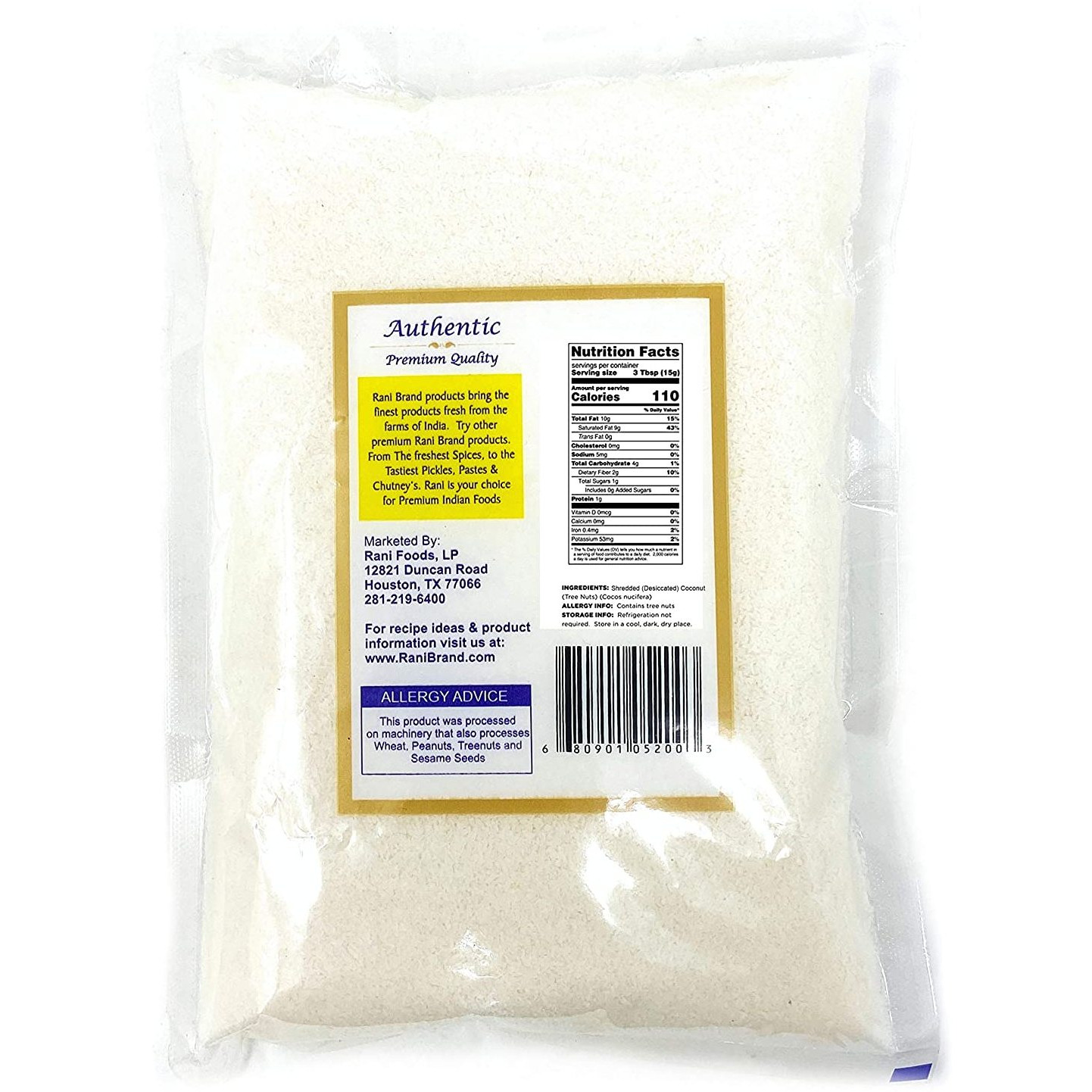 Rani Coconut Fine Powder (Desiccated, Macaroon Cut) 7oz (200g) Raw (uncooked, unsweetened) ~ All Natural | Vegan | Gluten Free Ingredients