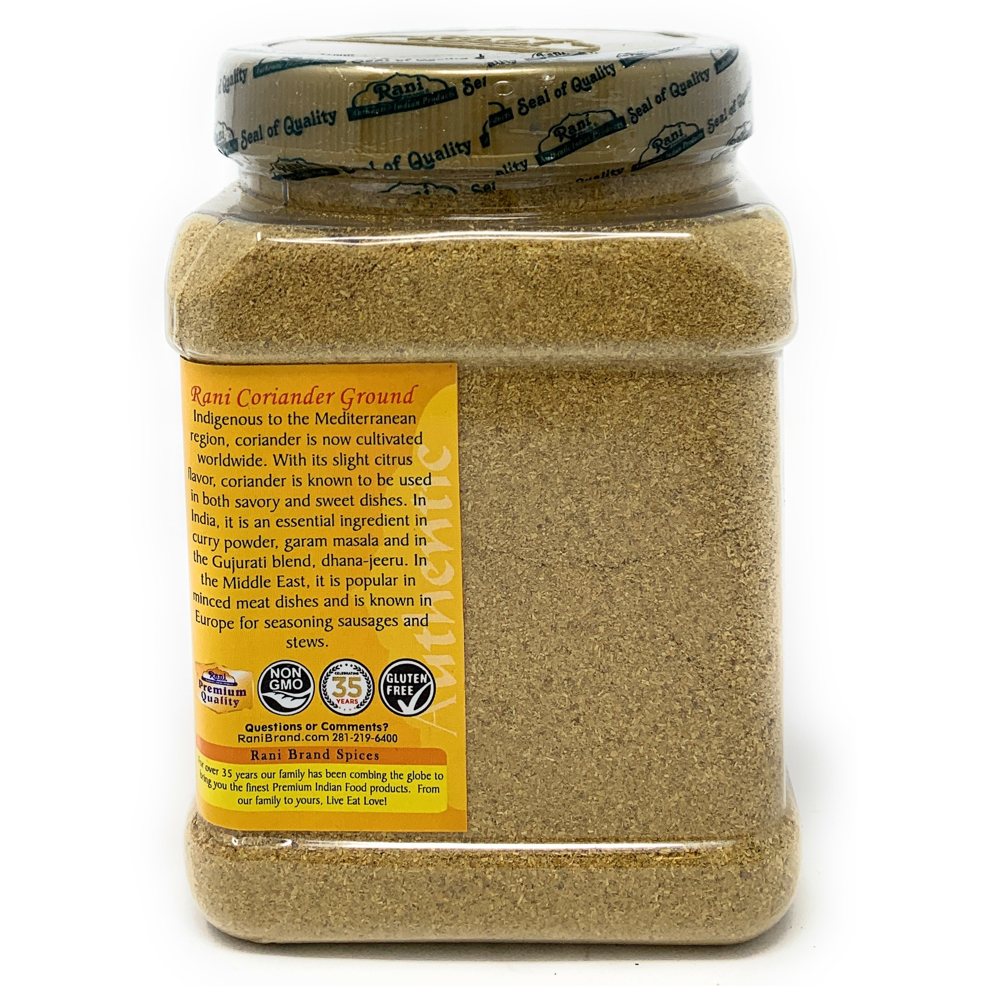 Rani Coriander Ground Powder (Indian Dhania) Spice 14oz (400g) PET Jar ~ All Natural, Salt-Free | Vegan | No Colors | Gluten Free Ingredients | NON-GMO | Indian Origin