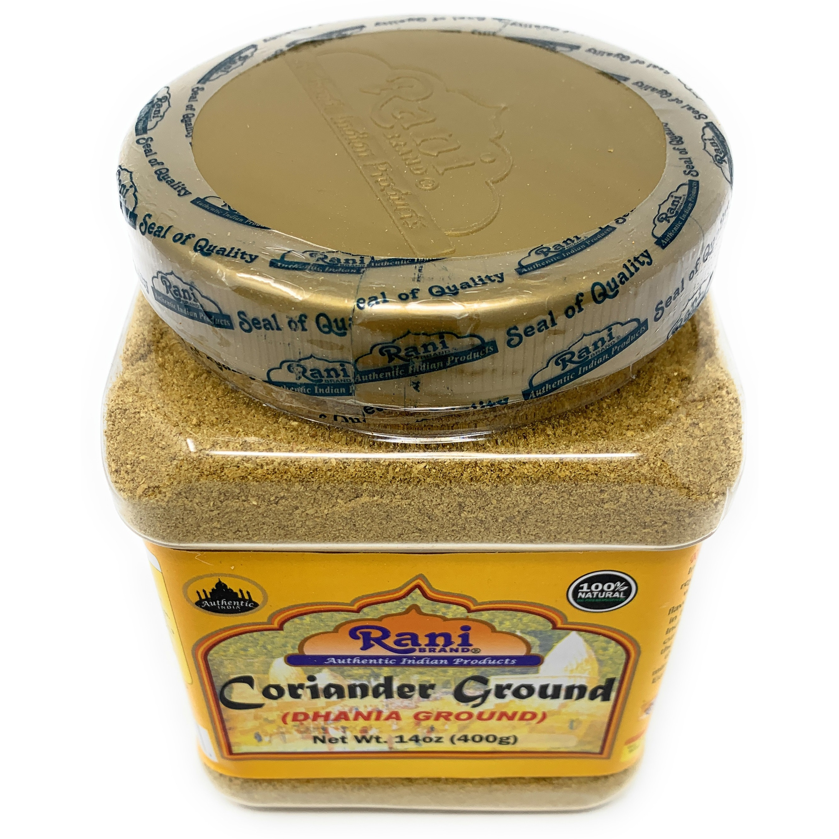 Rani Coriander Ground Powder (Indian Dhania) Spice 14oz (400g) PET Jar ~ All Natural, Salt-Free | Vegan | No Colors | Gluten Free Ingredients | NON-GMO | Indian Origin