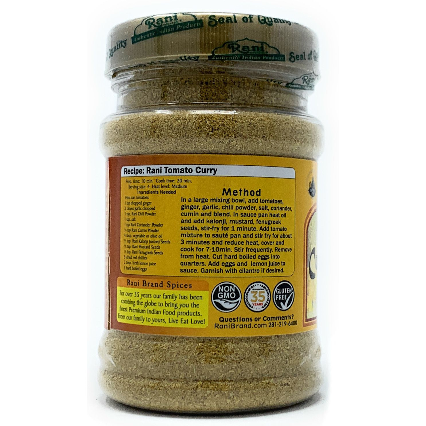 Rani Coriander Ground Powder (Indian Dhania) Spice 2.5oz (70g) PET Jar ~ All Natural, Salt-Free | Vegan | No Colors | Gluten Free Ingredients | NON-GMO | Indian Origin