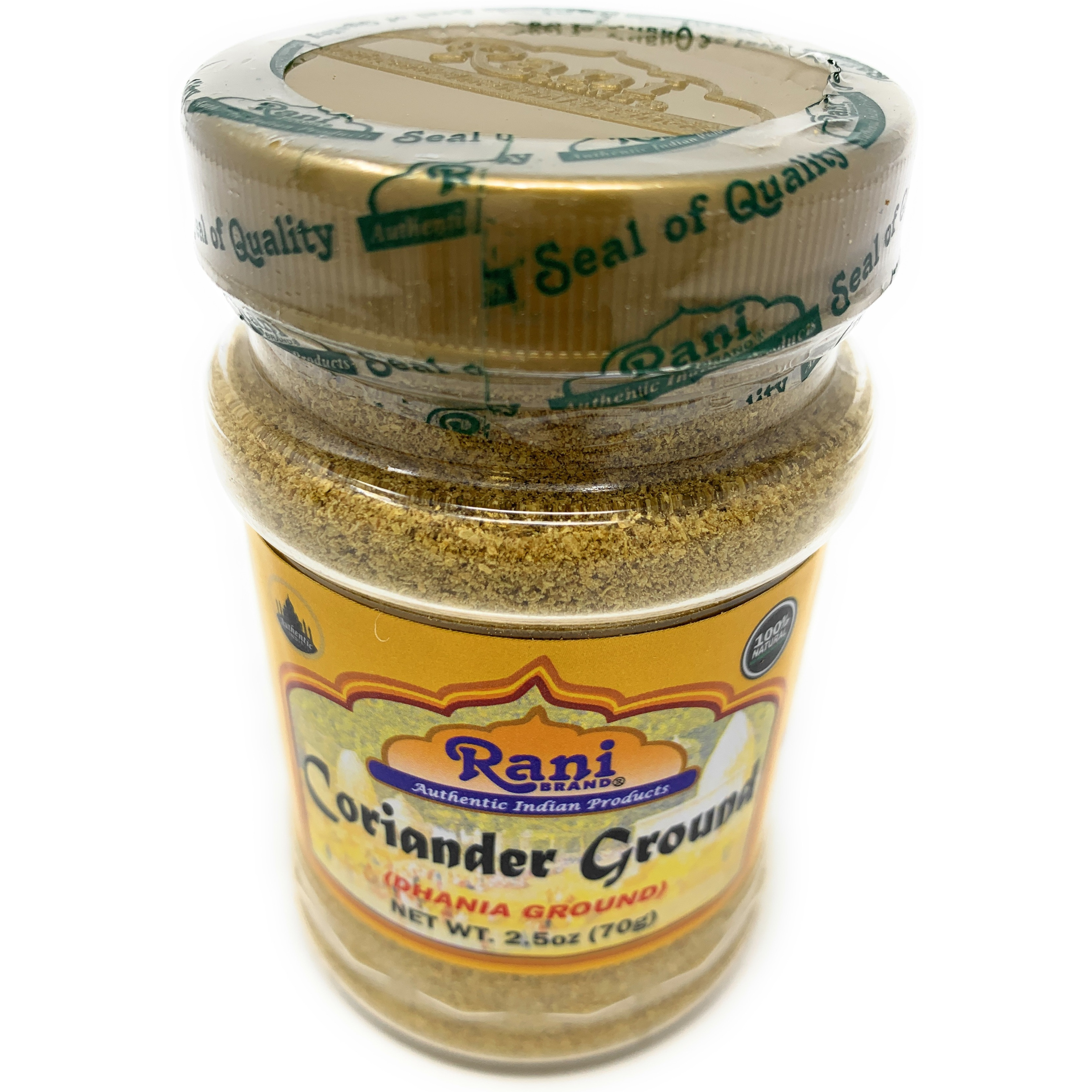 Rani Coriander Ground Powder (Indian Dhania) Spice 2.5oz (70g) PET Jar ~ All Natural, Salt-Free | Vegan | No Colors | Gluten Free Ingredients | NON-GMO | Indian Origin