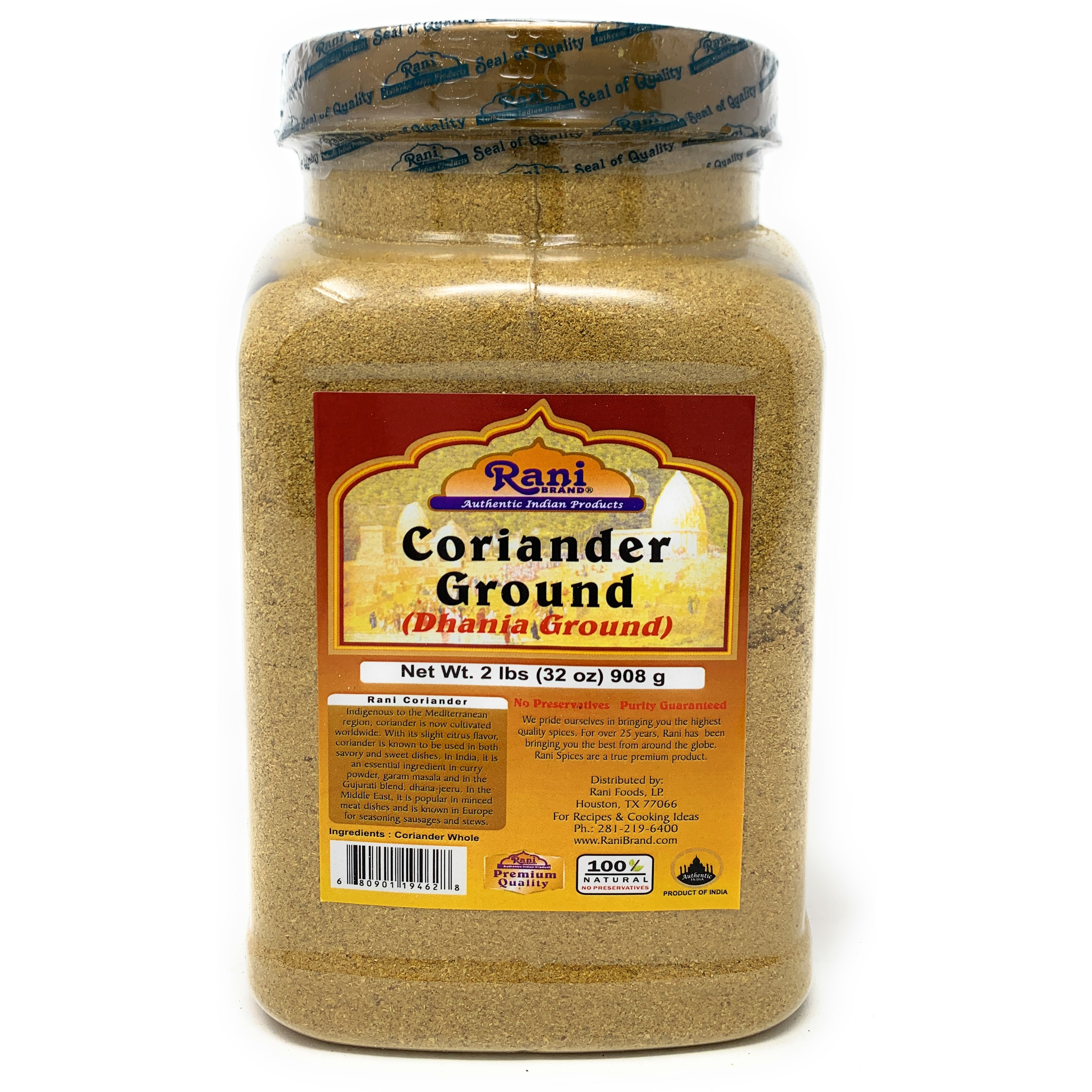 Rani Coriander Ground Powder (Indian Dhania) Spice 32oz (2lb) Bulk ~ All Natural, Salt-Free | Vegan | No Colors | Gluten Friendly | NON-GMO | Indian Origin