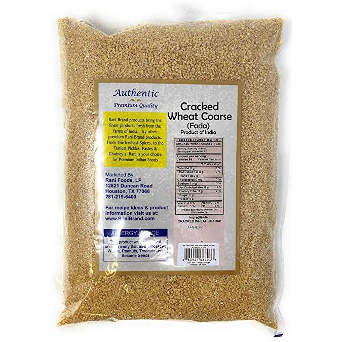 Rani Cracked Wheat Coarse (Fada / Commonly called Bulgur #2) 4lb (64oz)~ All Natural | Vegan | No Colors | NON-GMO | Indian Origin