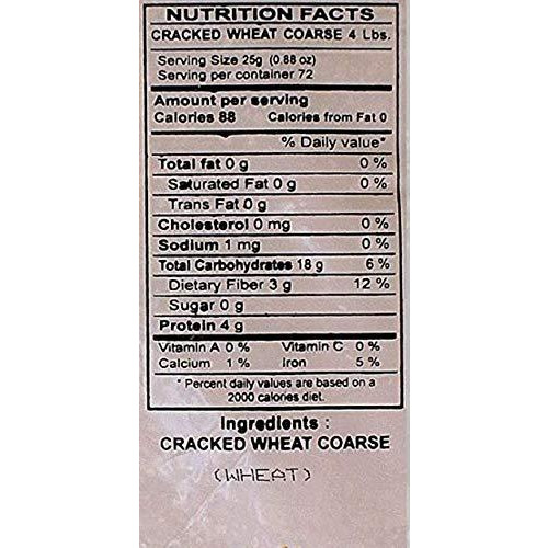 Rani Cracked Wheat Coarse (Fada / Commonly called Bulgur #2) 4lb (64oz)~ All Natural | Vegan | No Colors | NON-GMO | Indian Origin