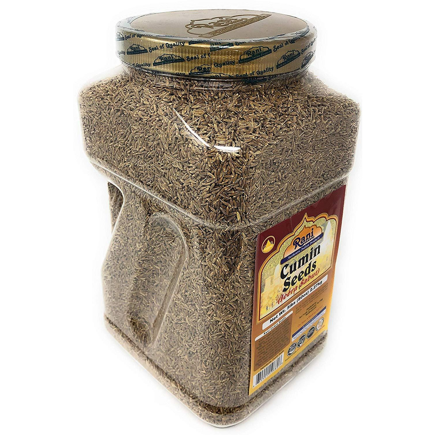 Rani Cumin Seeds (Jeera) 5lbs (2.27kg) Jar