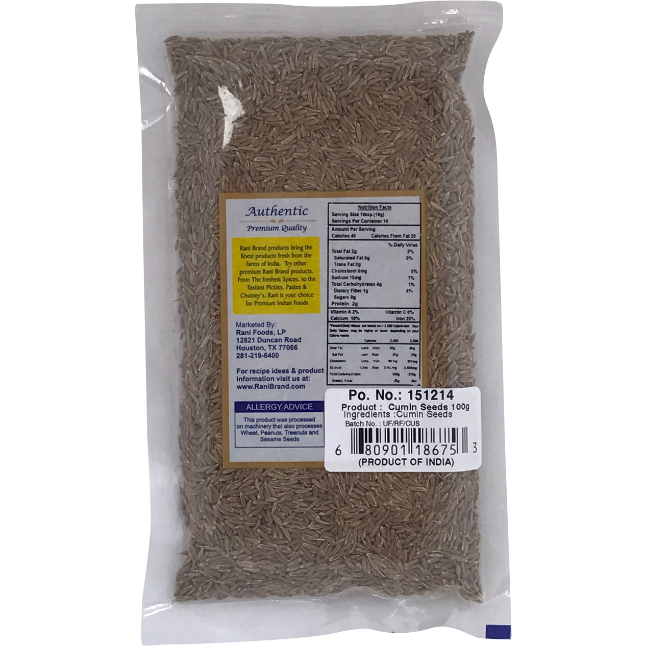 Rani Cumin Seeds 100Gm