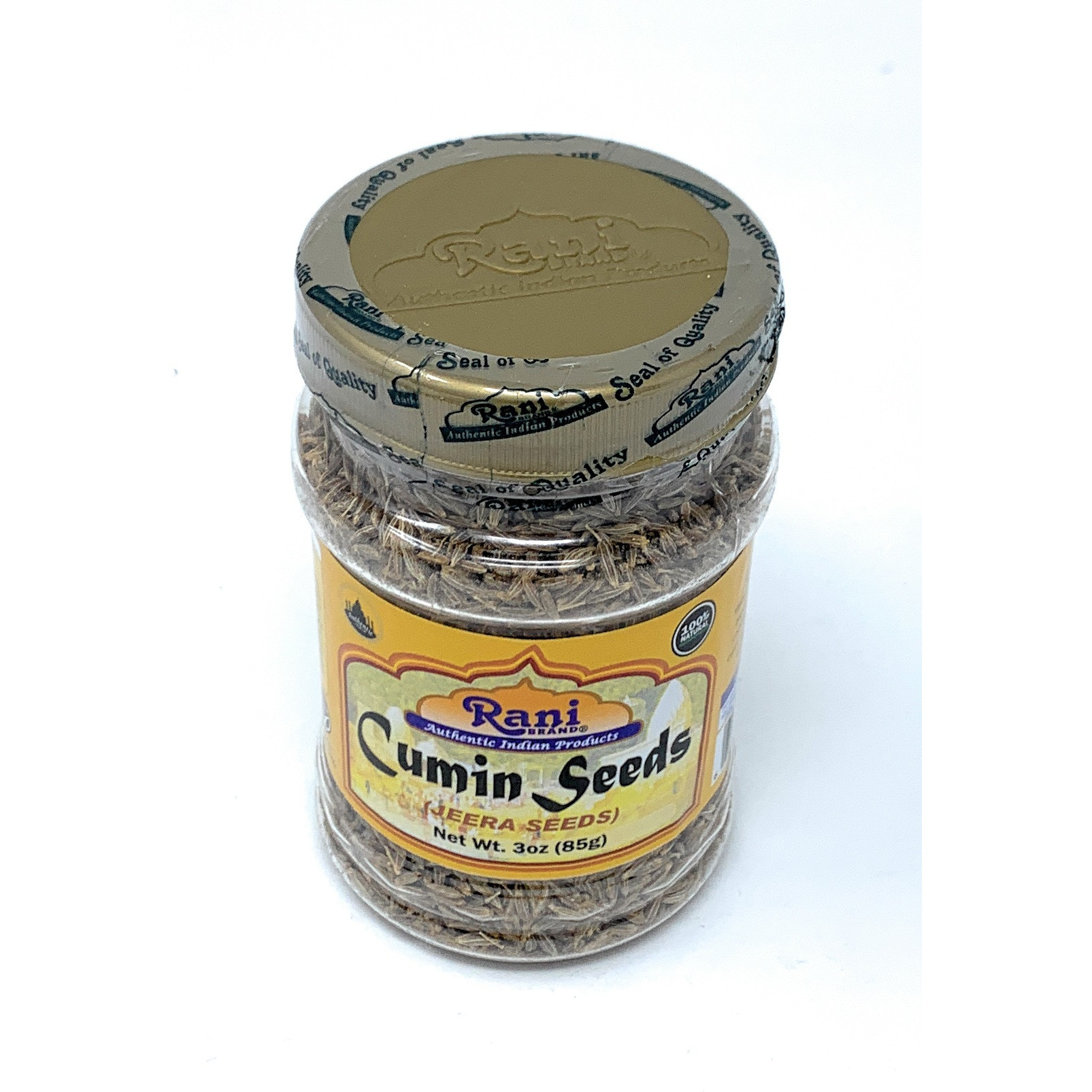 Rani Cumin Seeds Whole (Jeera) Spice 3oz (85g) PET Jar ~ All Natural, Gluten Free Ingredients | NON-GMO | Vegan | Indian Origin