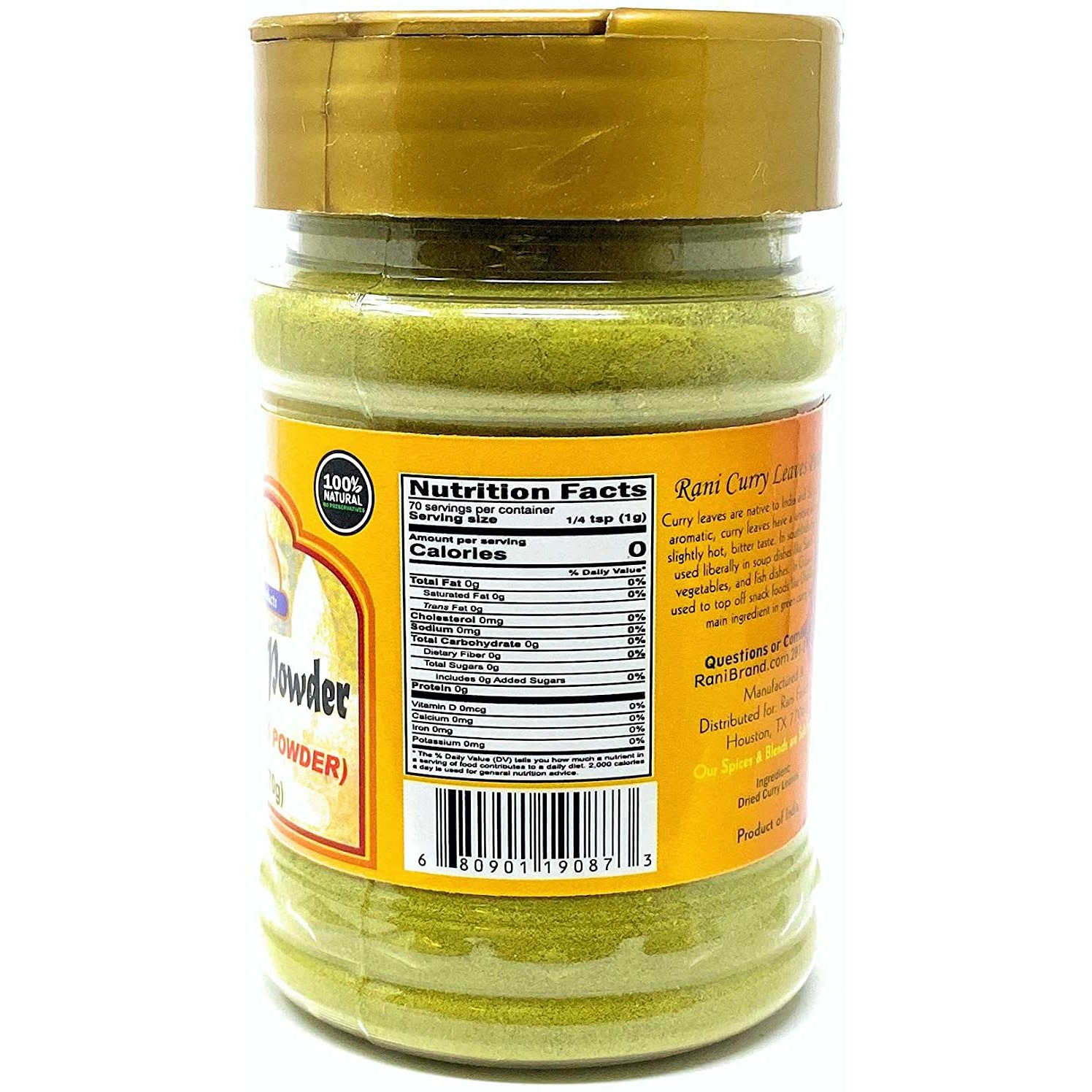 Rani Curry Leaves Powder (Kari Neem Patha) Indian Spice 2.4oz (70g) ~ All Natural | Vegan | Gluten Friendly | NON-GMO