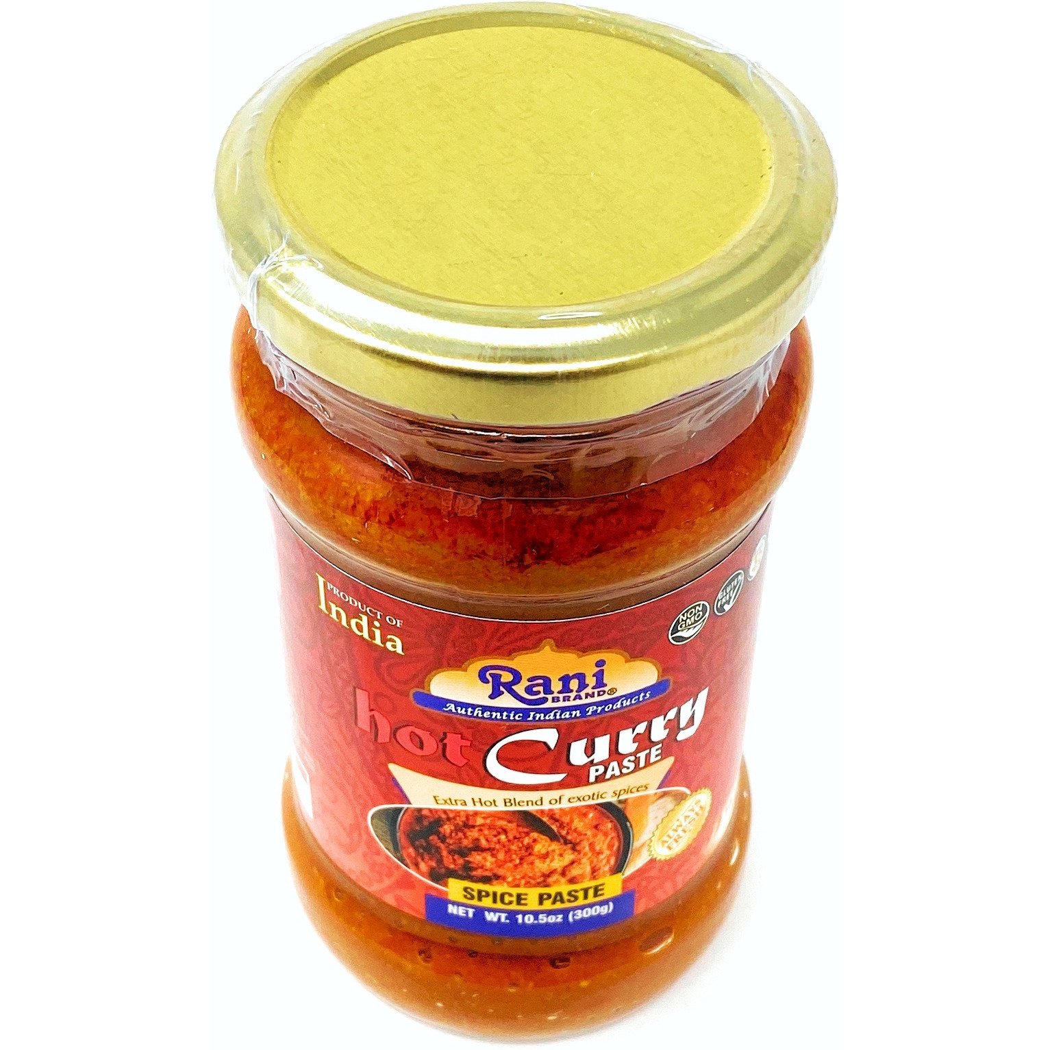 Rani Curry Paste HOT (Spice Paste), 10.5oz (300g) Glass Jar ~ No Colors | All Natural NON-GMO | Vegan | Gluten Free | Indian Origin