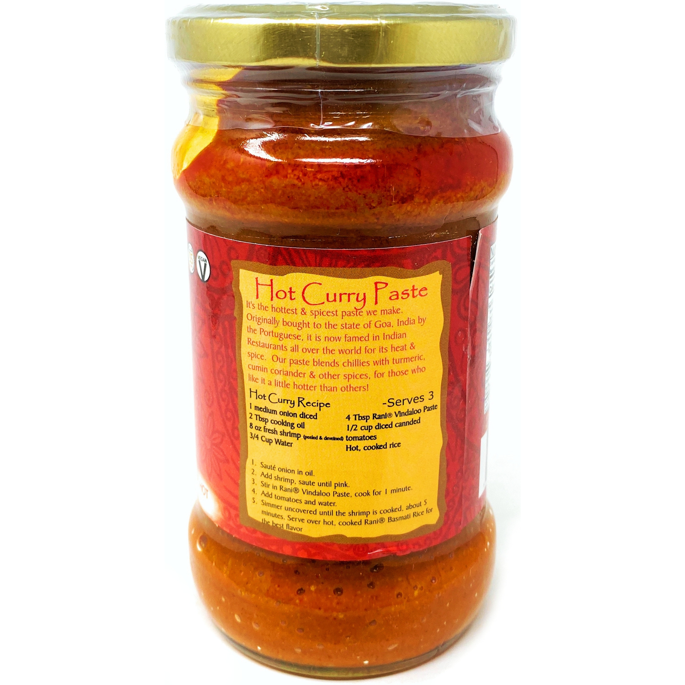 Rani Curry Paste HOT (Spice Paste), 10.5oz (300g) Glass Jar ~ No Colors | All Natural NON-GMO | Vegan | Gluten Free | Indian Origin