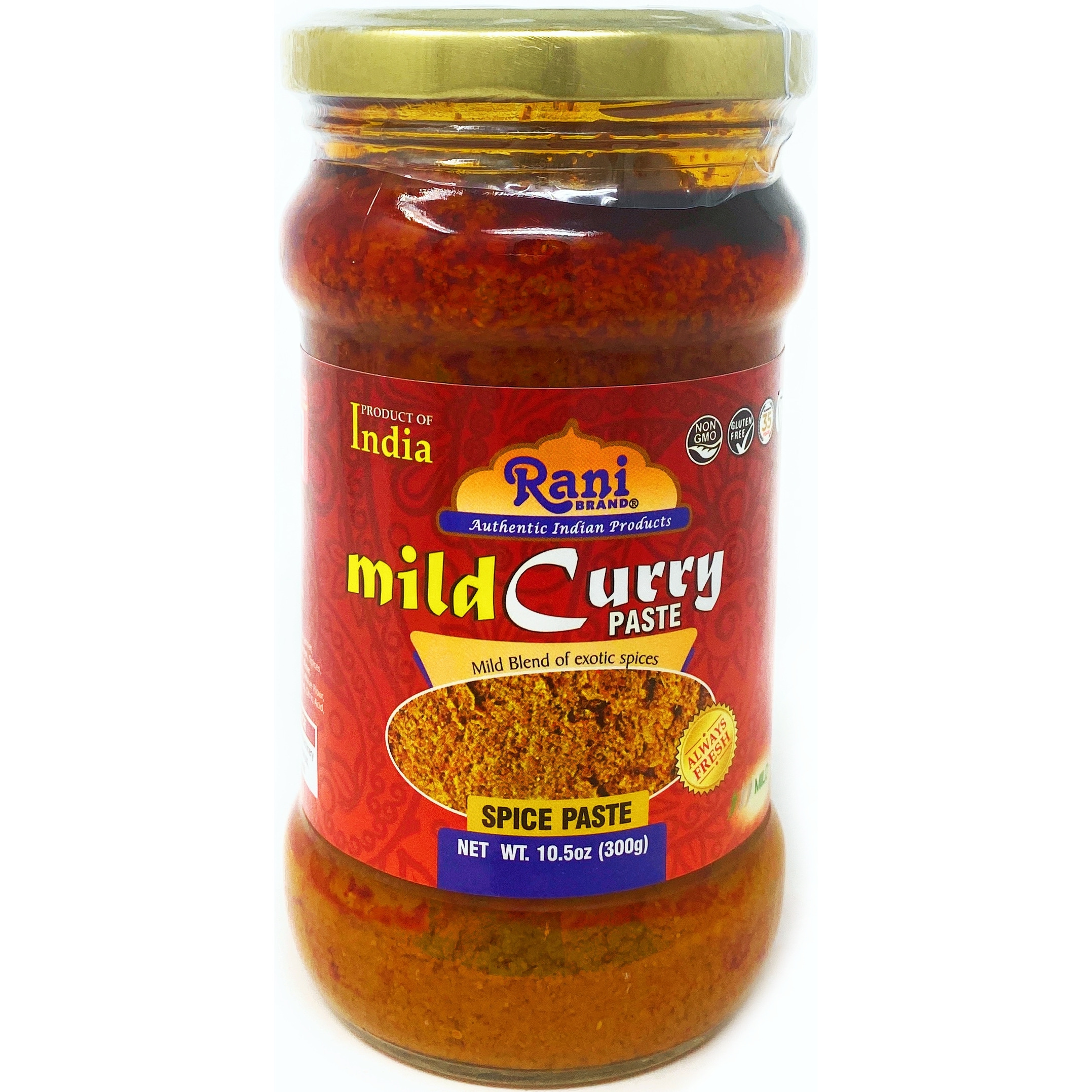 Rani Curry Paste MILD (Spice Paste), 10.5oz (300g) Glass Jar ~ No Colors | All Natural NON-GMO | Vegan | Gluten Free | Indian Origin