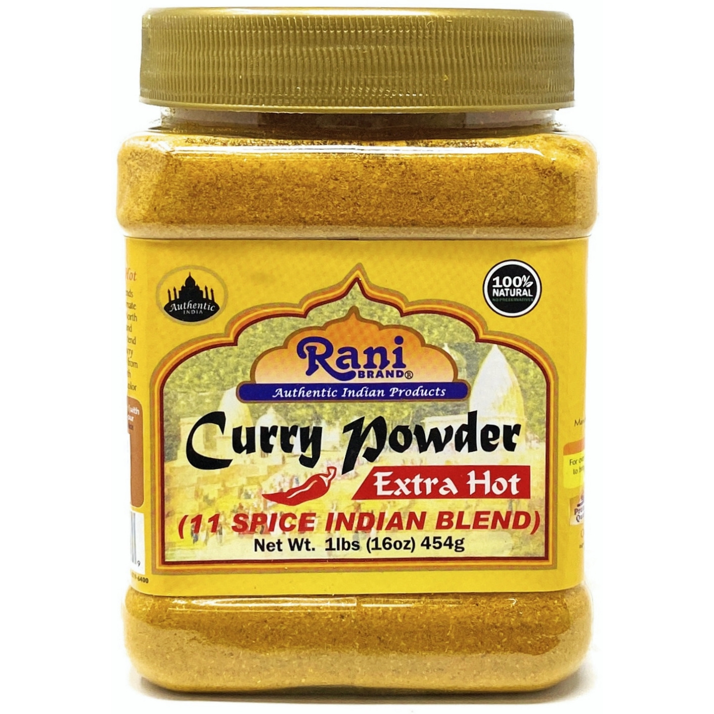 Rani Curry Powder EXTRA Hot Natural 11-Spice Blend 1lb (16oz) ~ Salt Free | Vegan | Gluten Friendly | NON-GMO
