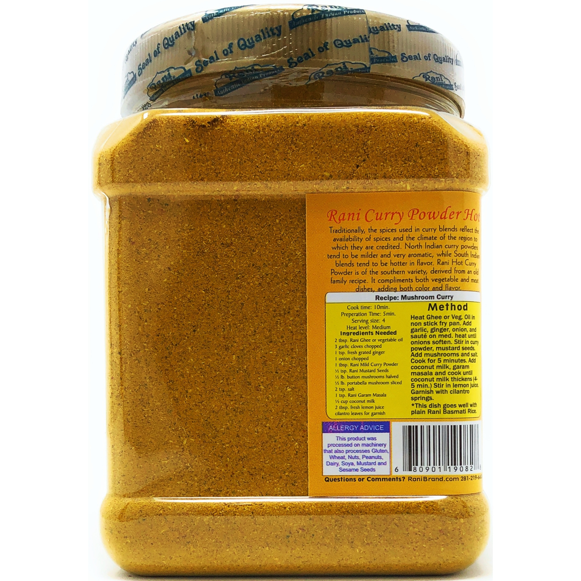 Rani Curry Powder Hot Natural 11-Spice Blend 1lb (16oz) ~ Salt Free | Vegan | Gluten Free Ingredients | NON-GMO