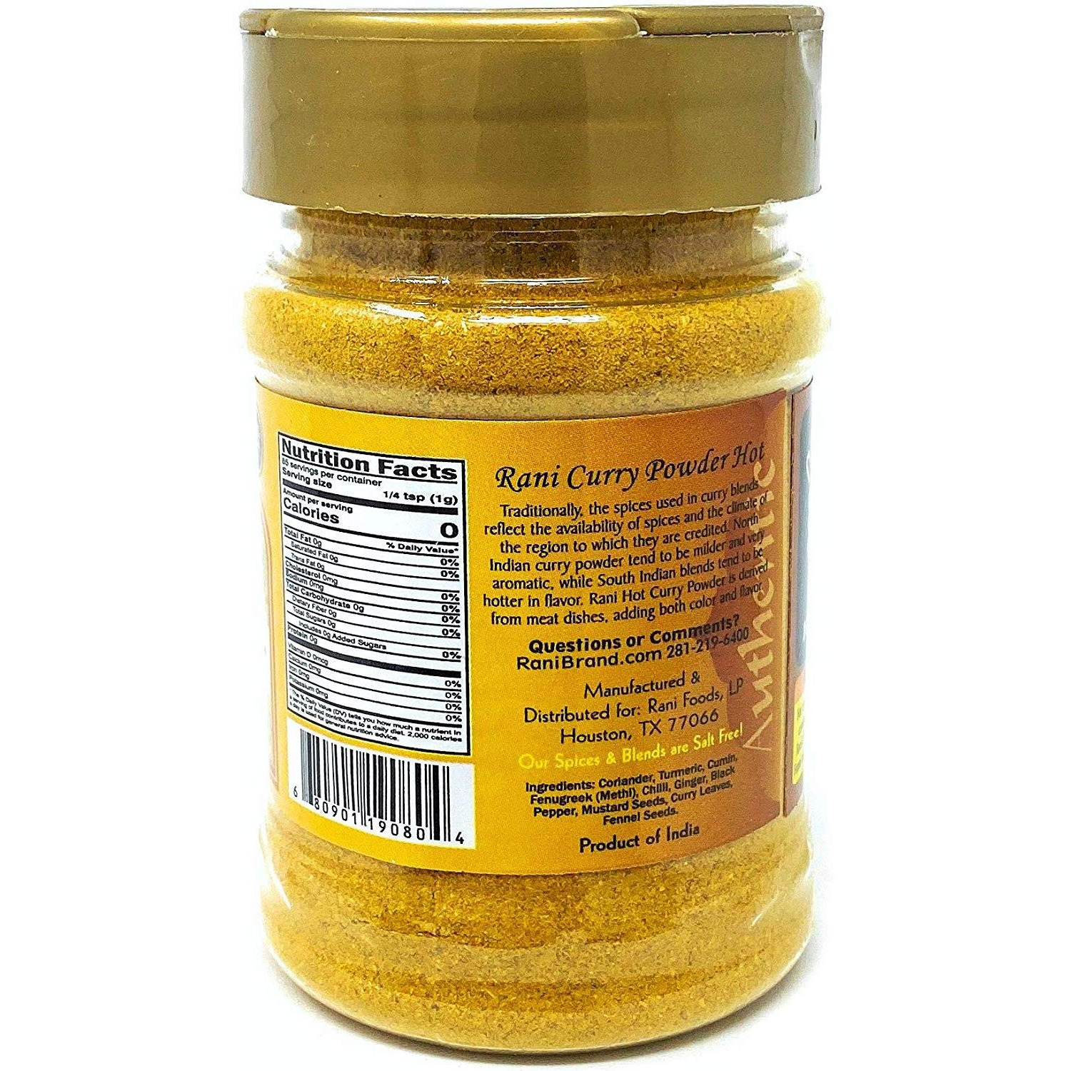 Rani Curry Powder Hot Natural 11-Spice Blend 85g (3oz) ~ Salt Free | Vegan | Gluten Free Ingredients | NON-GMO???