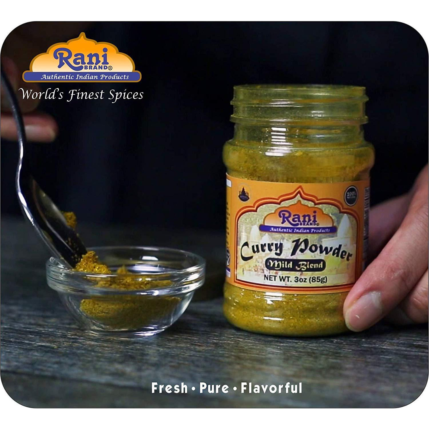 Rani Curry Powder Hot Natural 11-Spice Blend 85g (3oz) ~ Salt Free | Vegan | Gluten Free Ingredients | NON-GMO