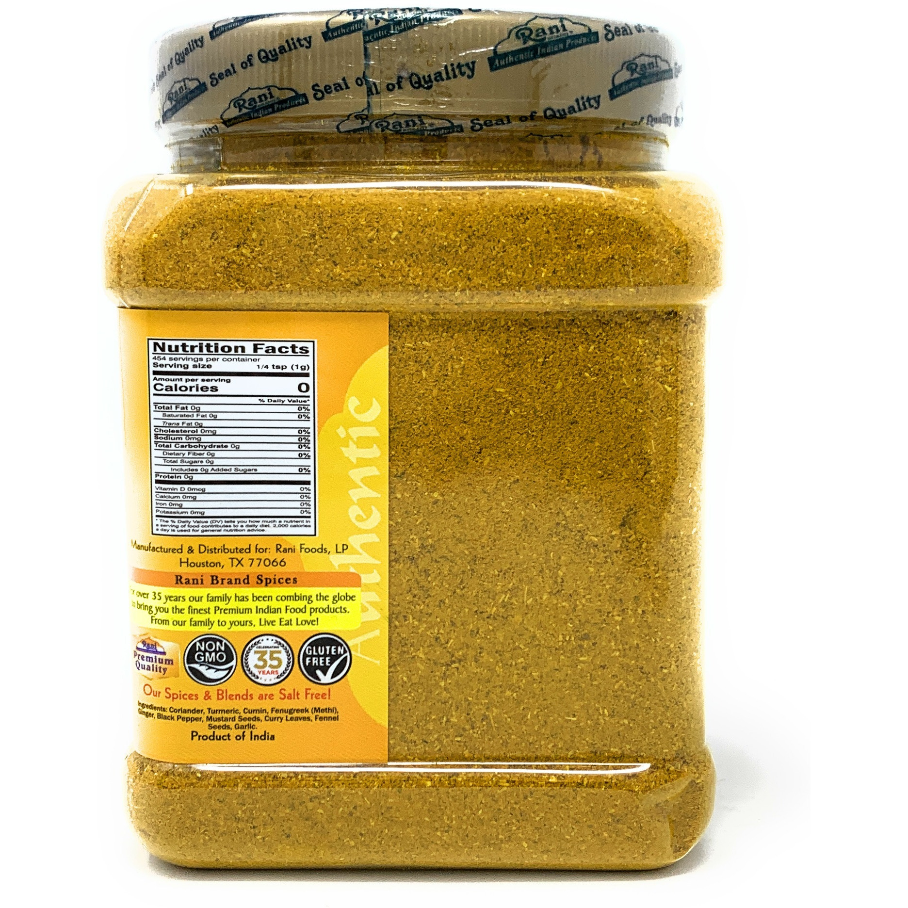 Rani Curry Powder Mild Natural 10-Spice Blend 1lb (16oz) ~ Salt Free | Vegan | Gluten Free Ingredients | NON-GMO