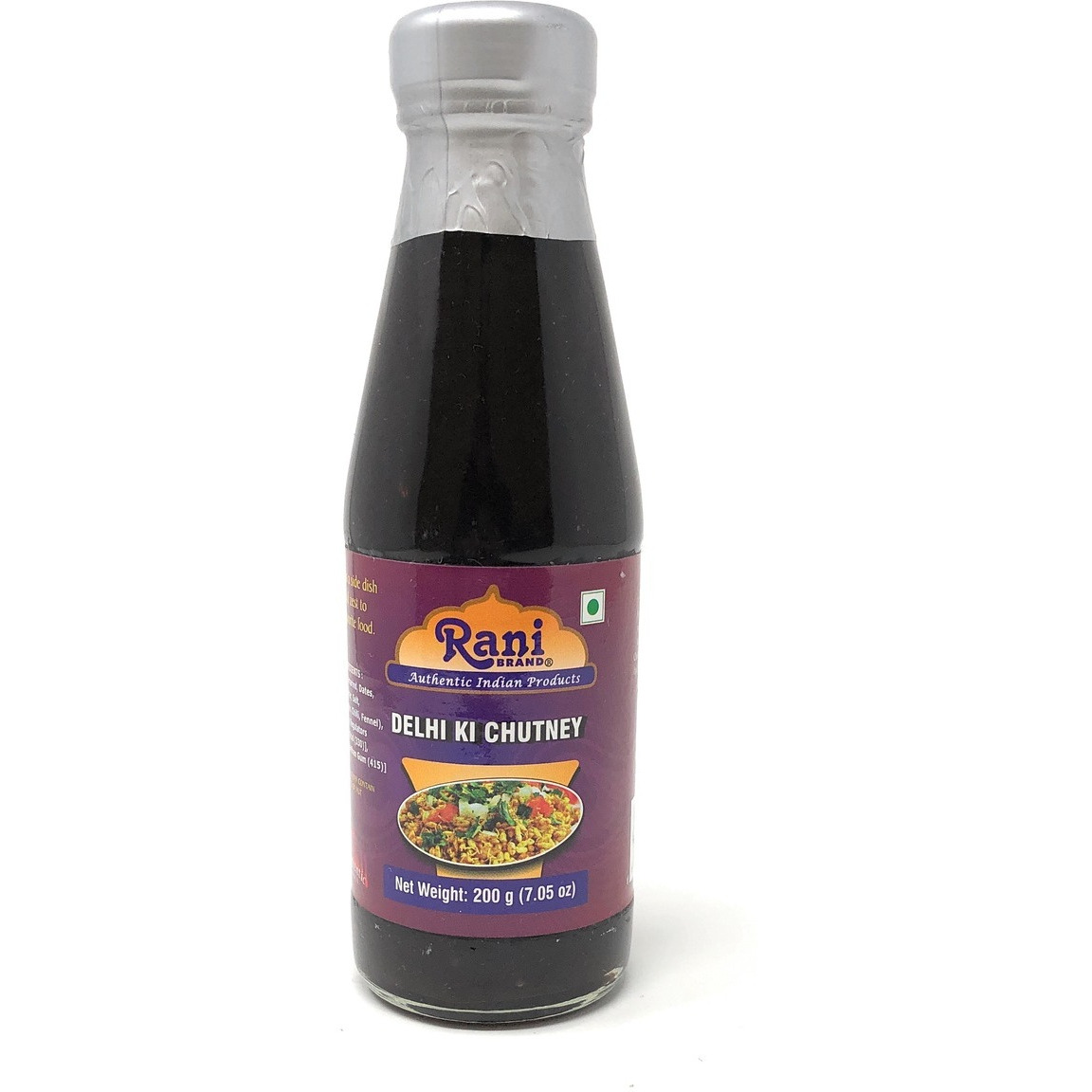 Rani Delhi Ki Chutney (Sweet, Sour & Spicy Dipping Sauce) 7oz (200g) Glass Jar, Ready to eat, Vegan ~ Gluten Free | NON-GMO | No Colors | Indian Origin