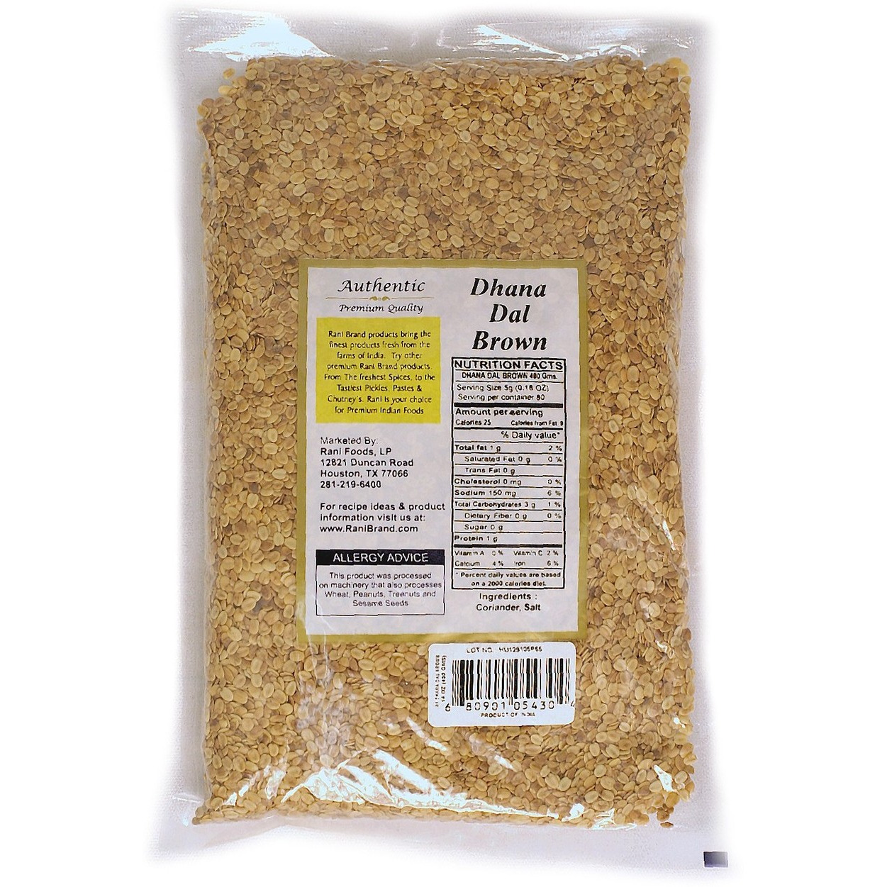Rani Dhana Dal Brown 400Gm