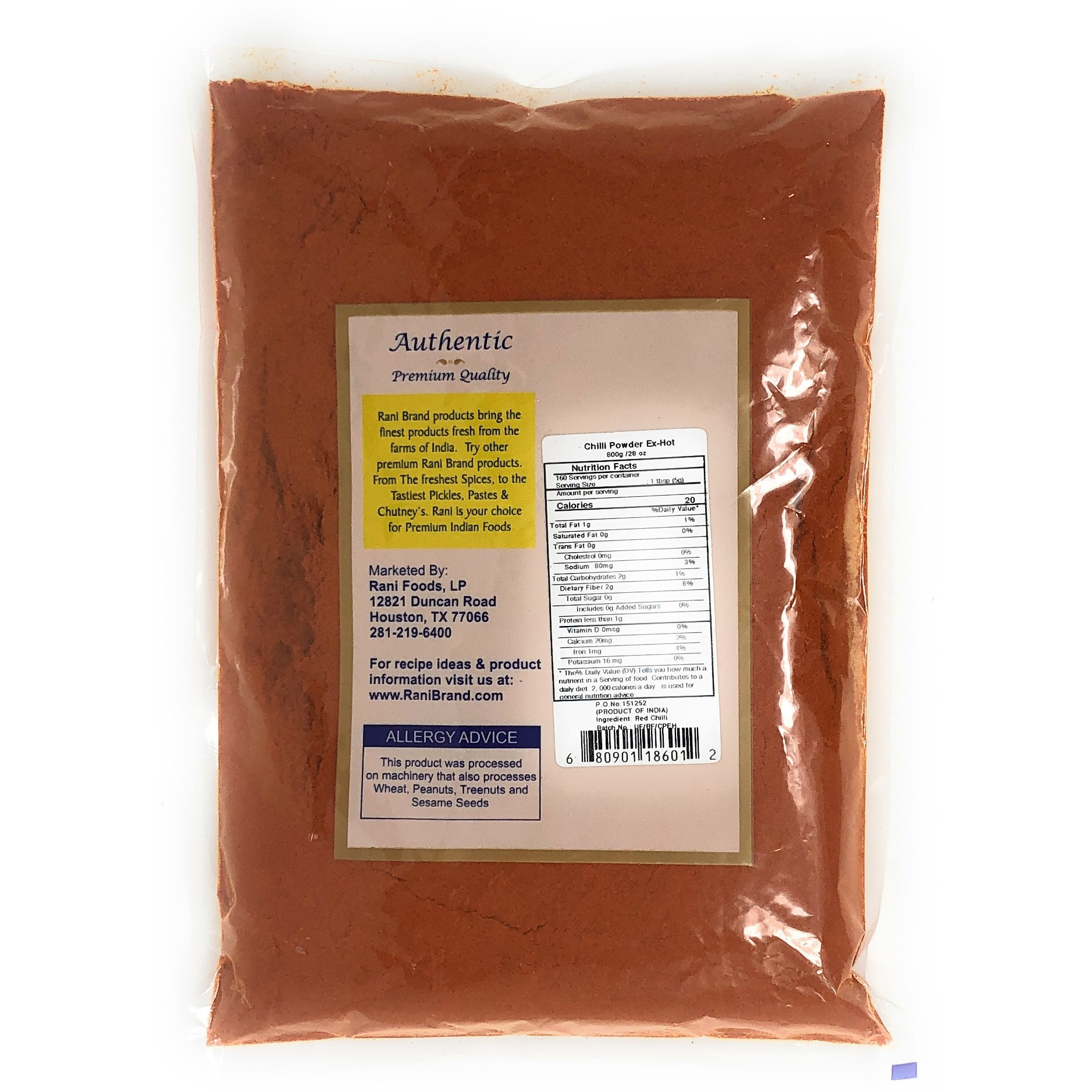 Rani Extra Hot Chilli Powder Indian Spice 28oz (800g) ~ All Natural, No Color added, Gluten Friendly | Vegan | NON-GMO | No Salt or fillers