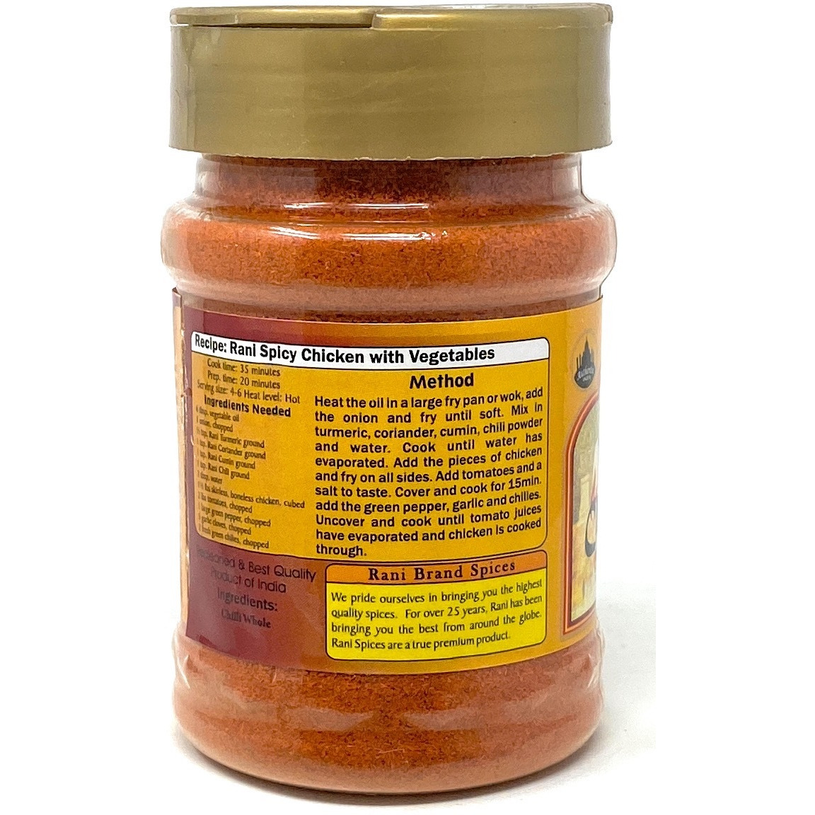 Rani Extra Hot Chilli Powder Indian Spice 3oz (85g) ~ All Natural, No Color added, Gluten Friendly | Vegan | NON-GMO | No Salt or fillers