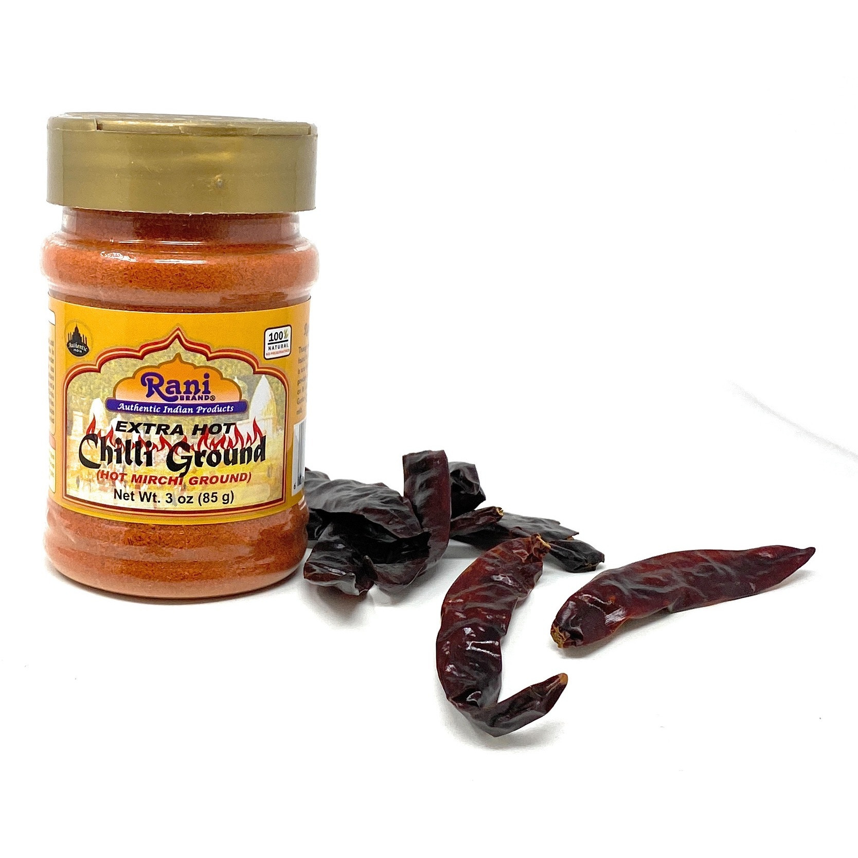 Rani Extra Hot Chilli Powder Indian Spice 3oz (85g) ~ All Natural, No Color added, Gluten Friendly | Vegan | NON-GMO | No Salt or fillers