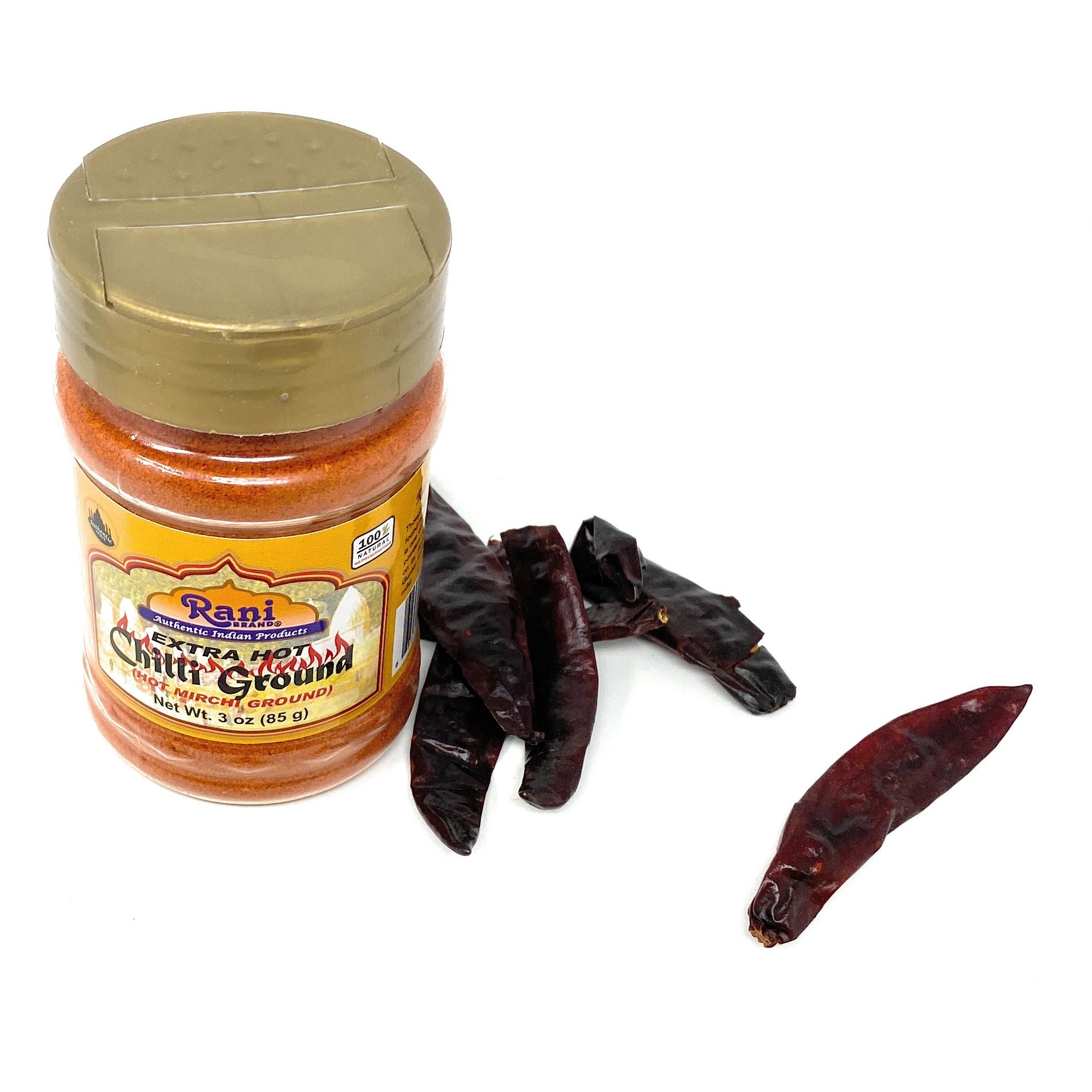 Rani Extra Hot Chilli Powder Indian Spice 3oz (85g) ~ All Natural, No Color added, Gluten Friendly | Vegan | NON-GMO | No Salt or fillers