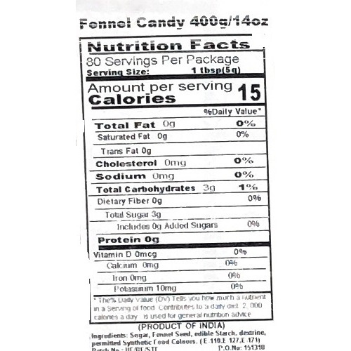 Rani Fennel Candy 5oz (141g)