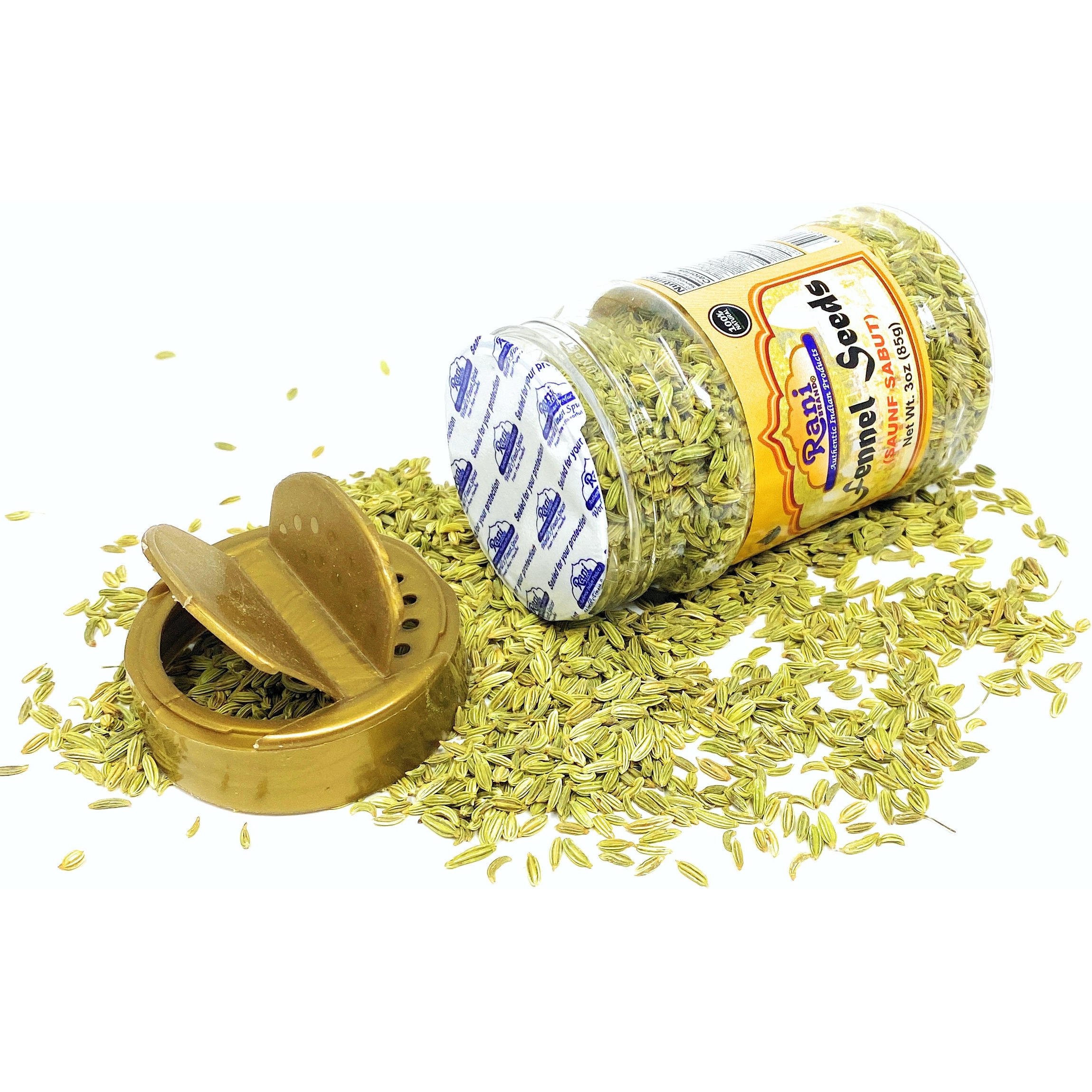 Rani Fennel Seeds (Saunf Sabut) Whole Spice 2.75oz (78g) All Natural ~ Gluten Friendly | NON-GMO | Vegan | Indian Origin