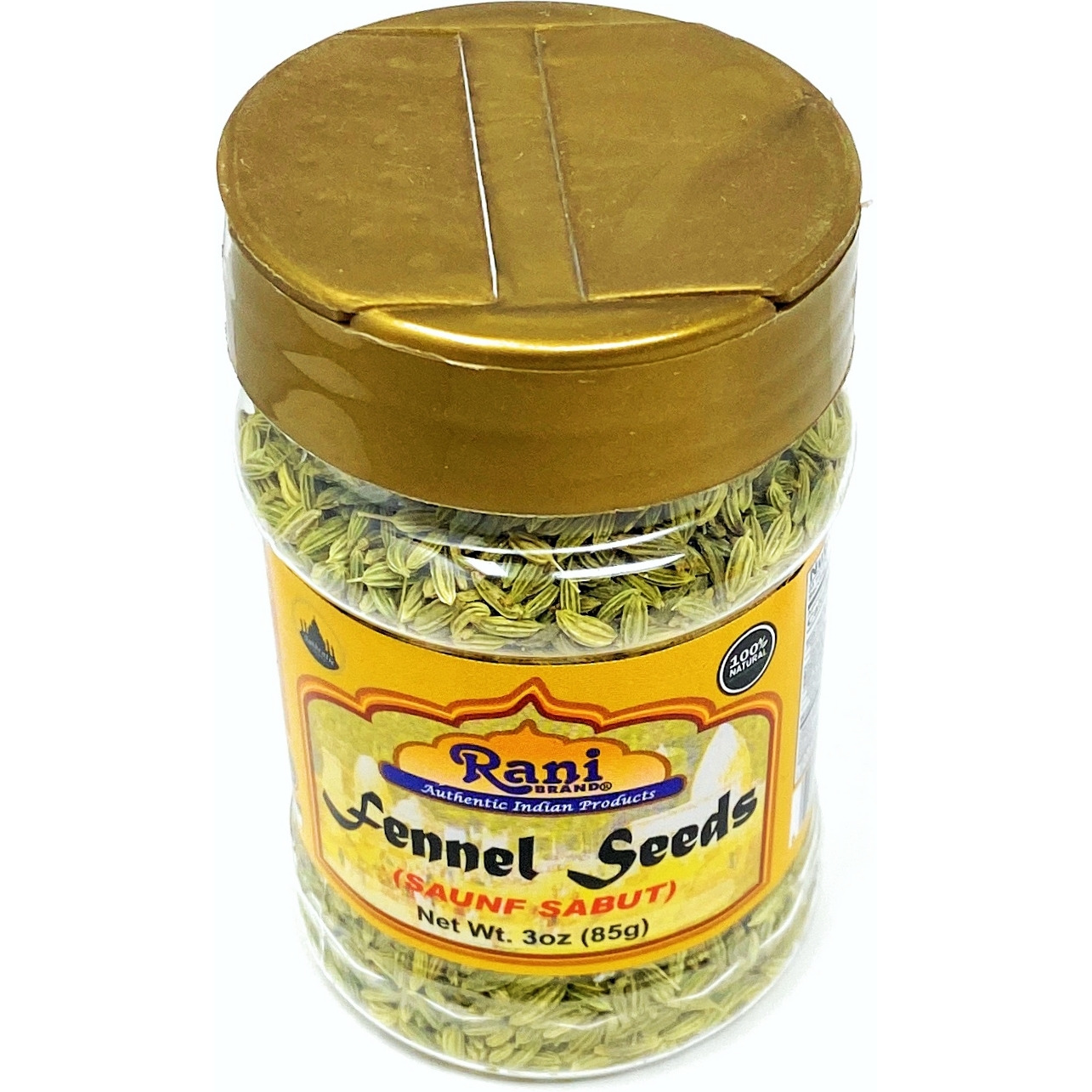 Rani Fennel Seeds (Saunf Sabut) Whole Spice 2.75oz (78g) All Natural ~ Gluten Friendly | NON-GMO | Vegan | Indian Origin