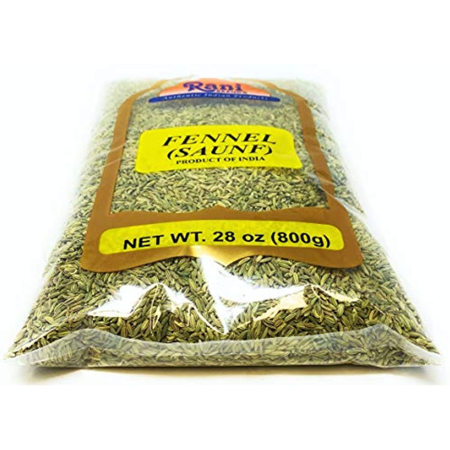 Rani Fennel Seeds (Saunf Sabut) Whole Spice 28oz (800g) All Natural ~ Gluten Friendly | NON-GMO | Vegan | Indian Origin