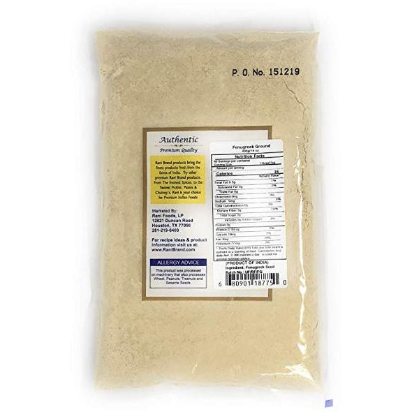 Rani Fenugreek (Methi) Seeds Ground Powder 14oz (400g) Trigonella foenum graecum | Gluten Friendly | Non-GMO (used in cooking & Ayurvedic spice)