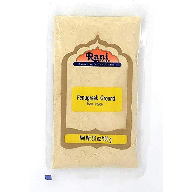Rani Fenugreek (Methi) Seeds Ground Powder 3.5oz (100g) Trigonella foenum graecum | Gluten Free | Non-GMO (used in cooking & Ayurvedic spice)
