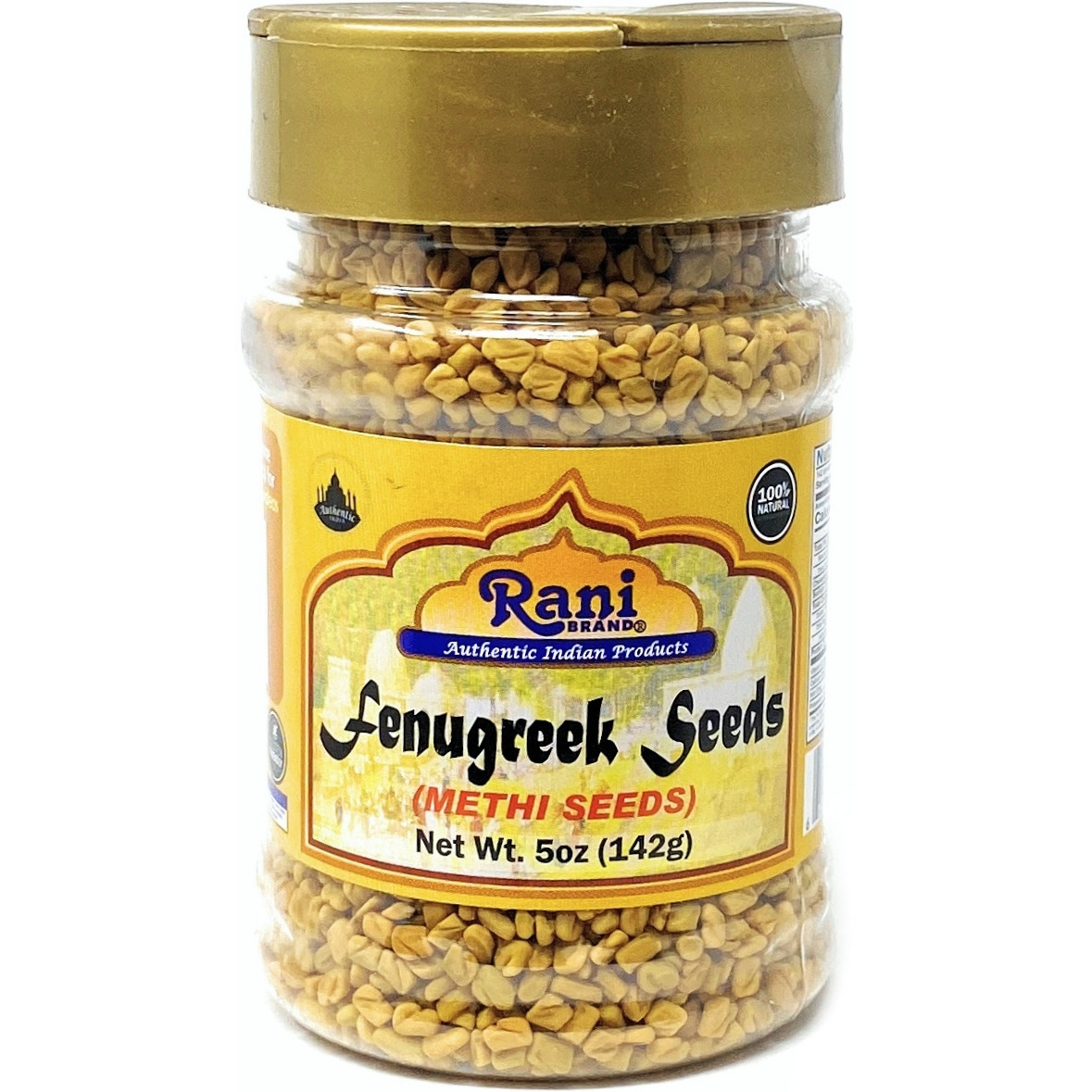 Rani Fenugreek (Methi) Seeds Whole 5oz (141g) PET Jar, Trigonella foenum graecum ~ All Natural | Vegan | Gluten Friendly | Non-GMO | Indian Origin, used in cooking & Ayurvedic spice