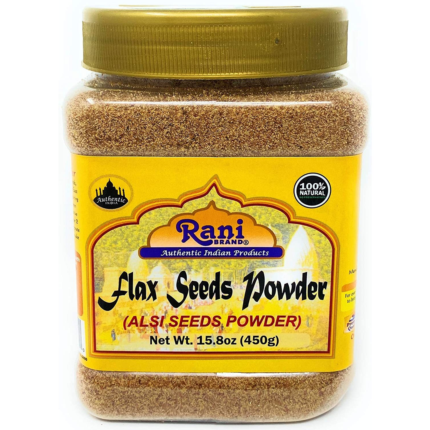 Rani Flax Seeds 15.8oz (450g) ~ Powder~ All Natural | Vegan | Gluten Friendly | NON-GMO | Indian Origin