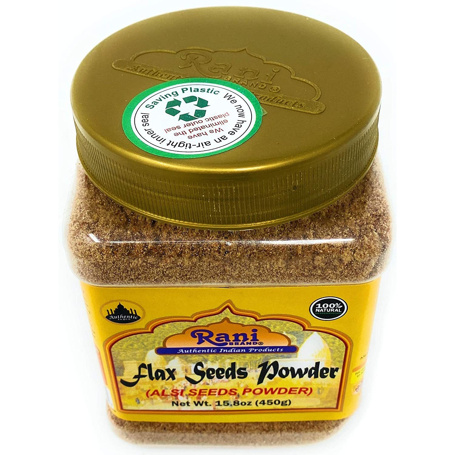 Rani Flax Seeds 15.8oz (450g) ~ Powder~ All Natural | Vegan | Gluten Friendly | NON-GMO | Indian Origin