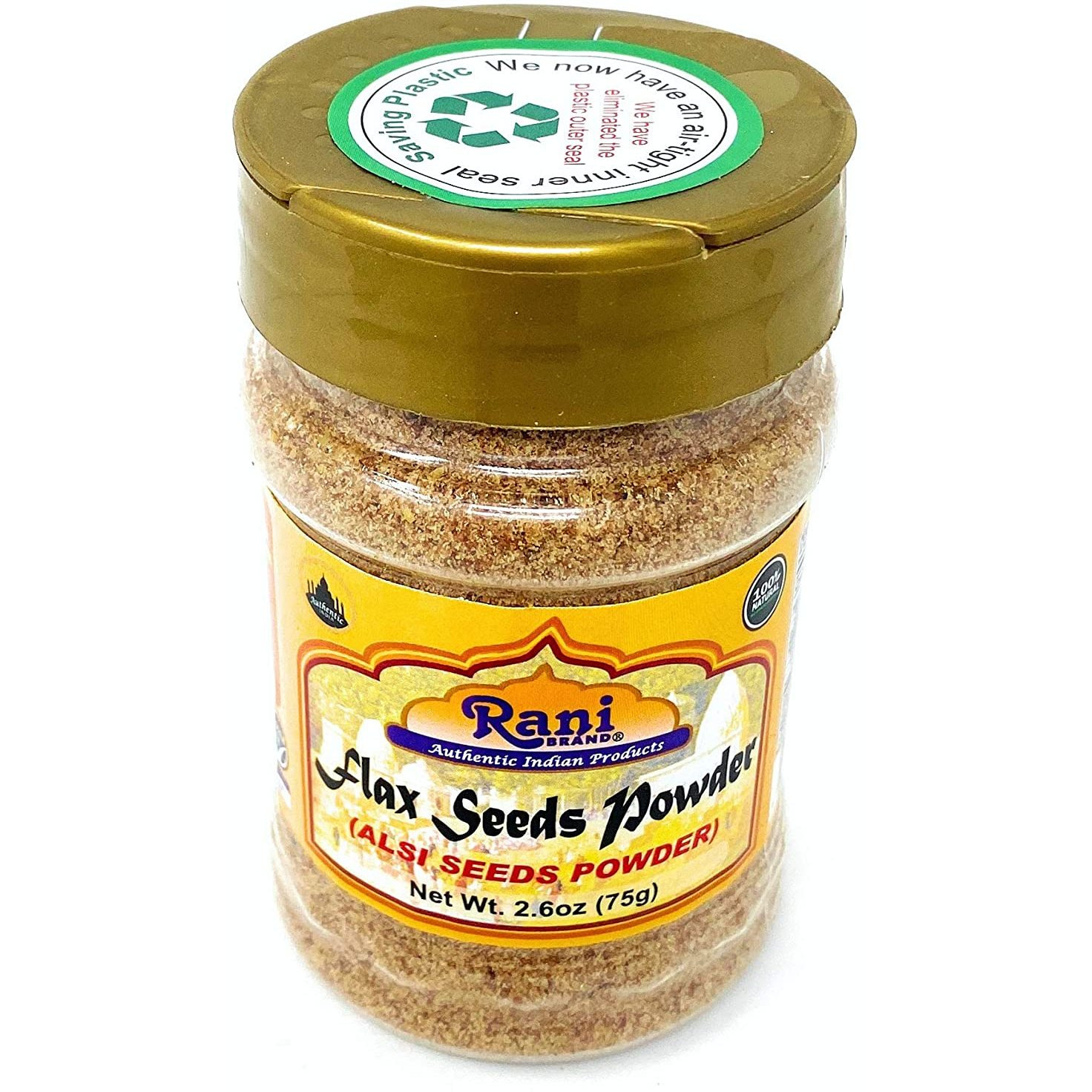 Rani Flax Seeds 2.6oz (75g) ~ Powder~ All Natural | Vegan | Gluten Friendly | NON-GMO | Indian Origin