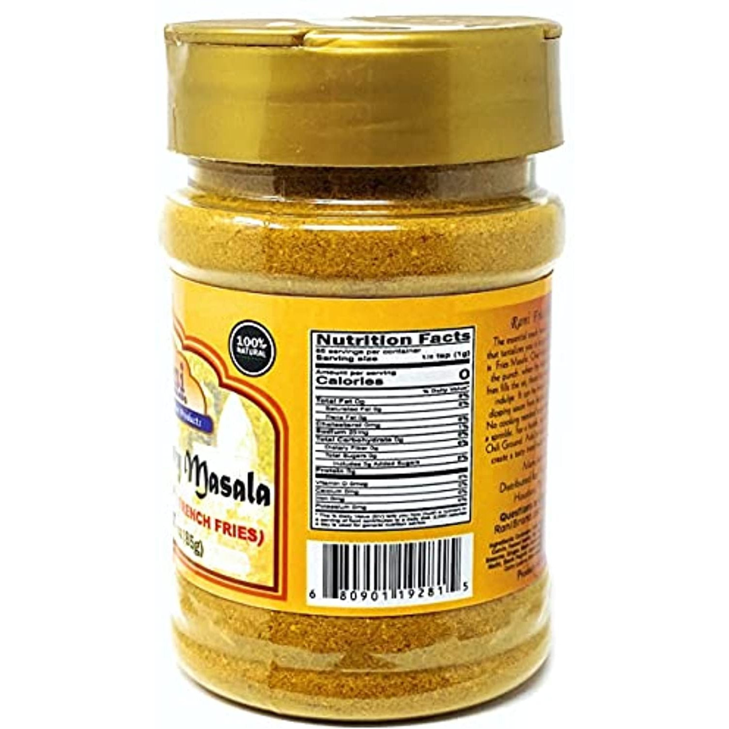 Rani French Fries Masala 3oz (85g) Shaker Top For Your Fries or Eggs ~ All Natural | Vegan | Gluten Friendly | NON-GMO | Indian Origin