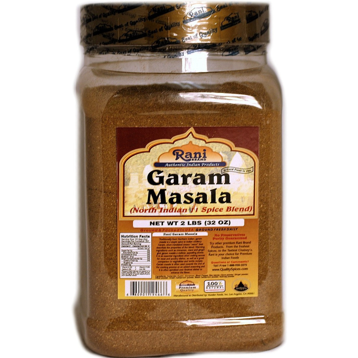 Rani Garam Masala Indian 11 Spice Blend 2lbs (32oz) 908g All Natural | Gluten Friendly | Salt Free | NON-GMO