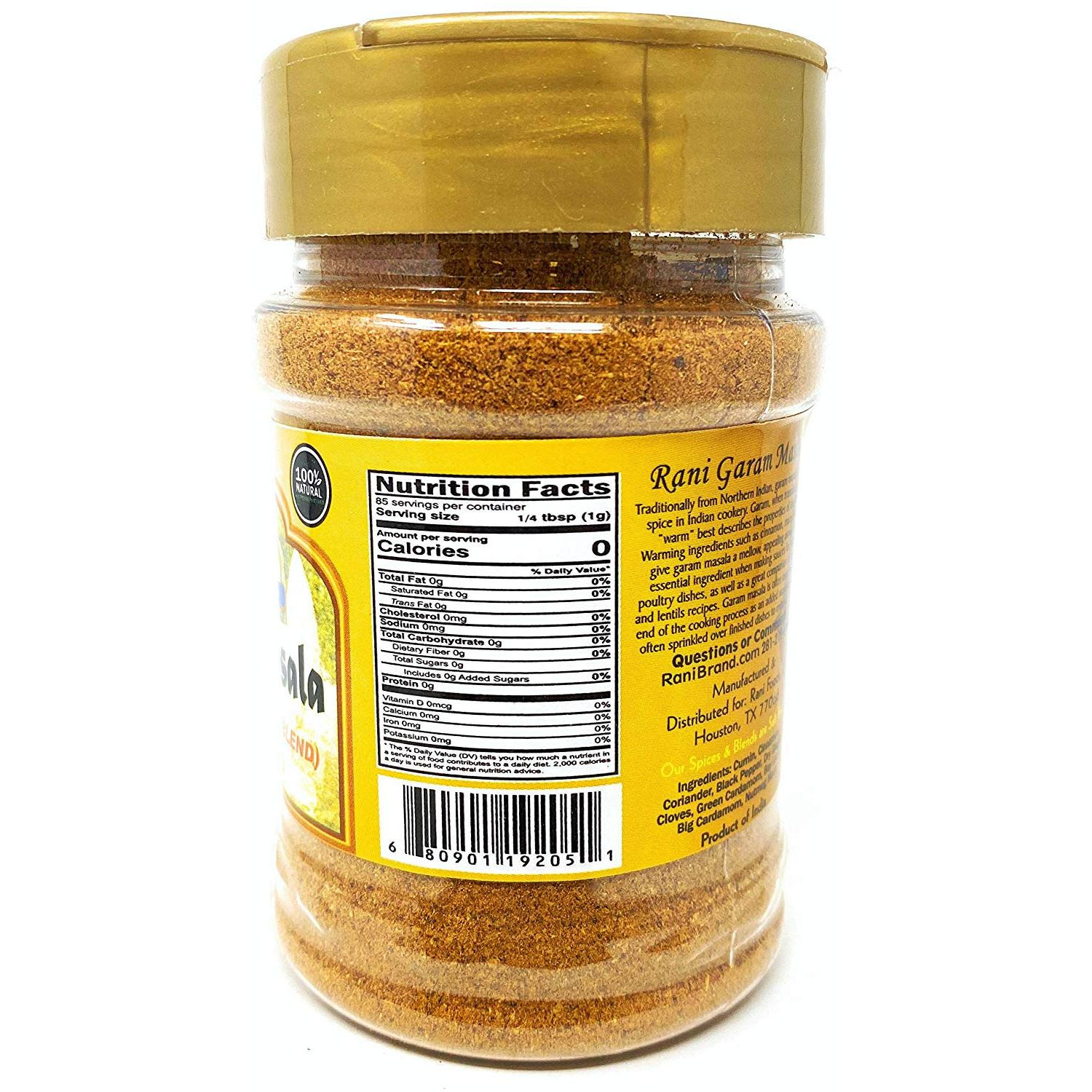 Rani Garam Masala Indian 11 Spice Blend 3oz (85g) All Natural | Gluten Free Ingredients | Salt Free | NON-GMO