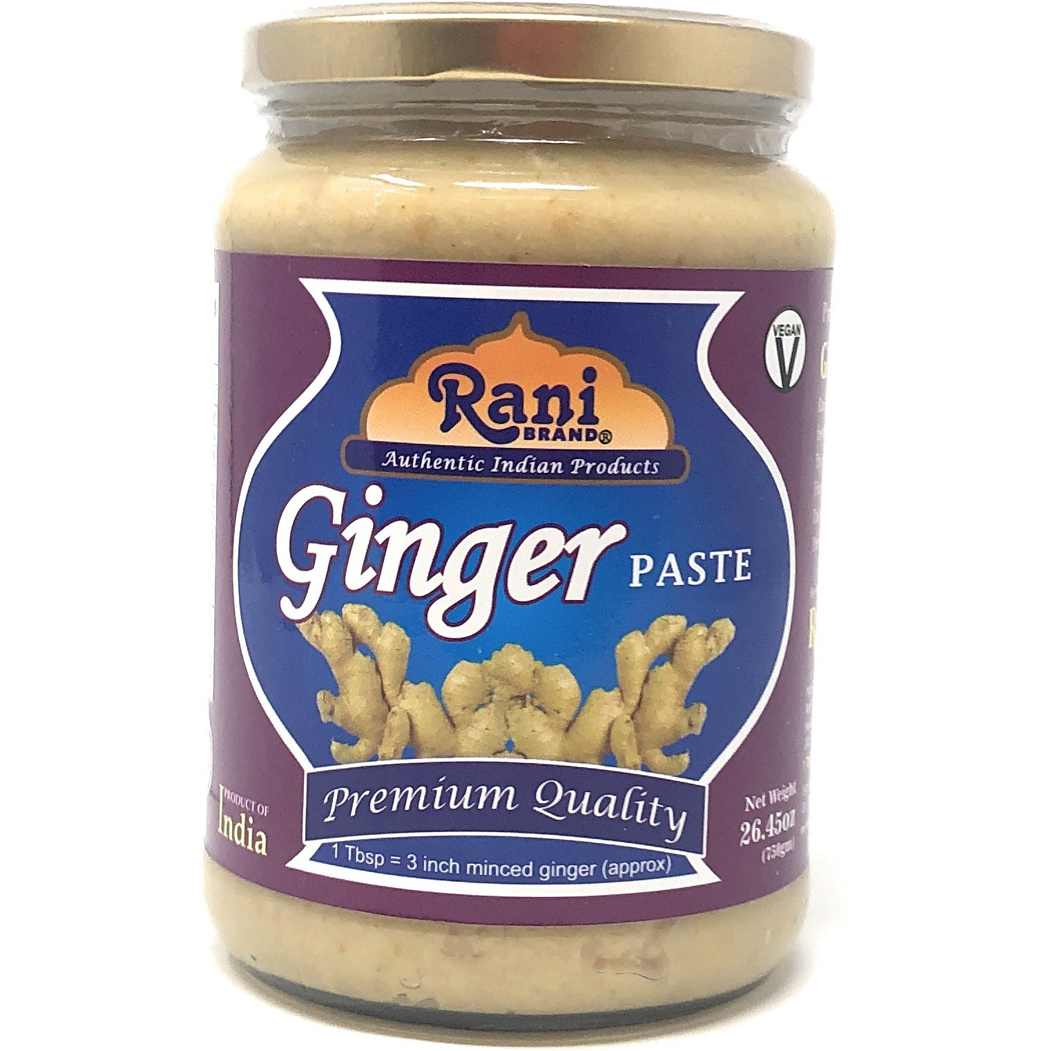 Rani Ginger Cooking Paste 26.5oz (750g) ~ Vegan | Glass Jar | Gluten Free | NON-GMO | No Colors | Indian Origin