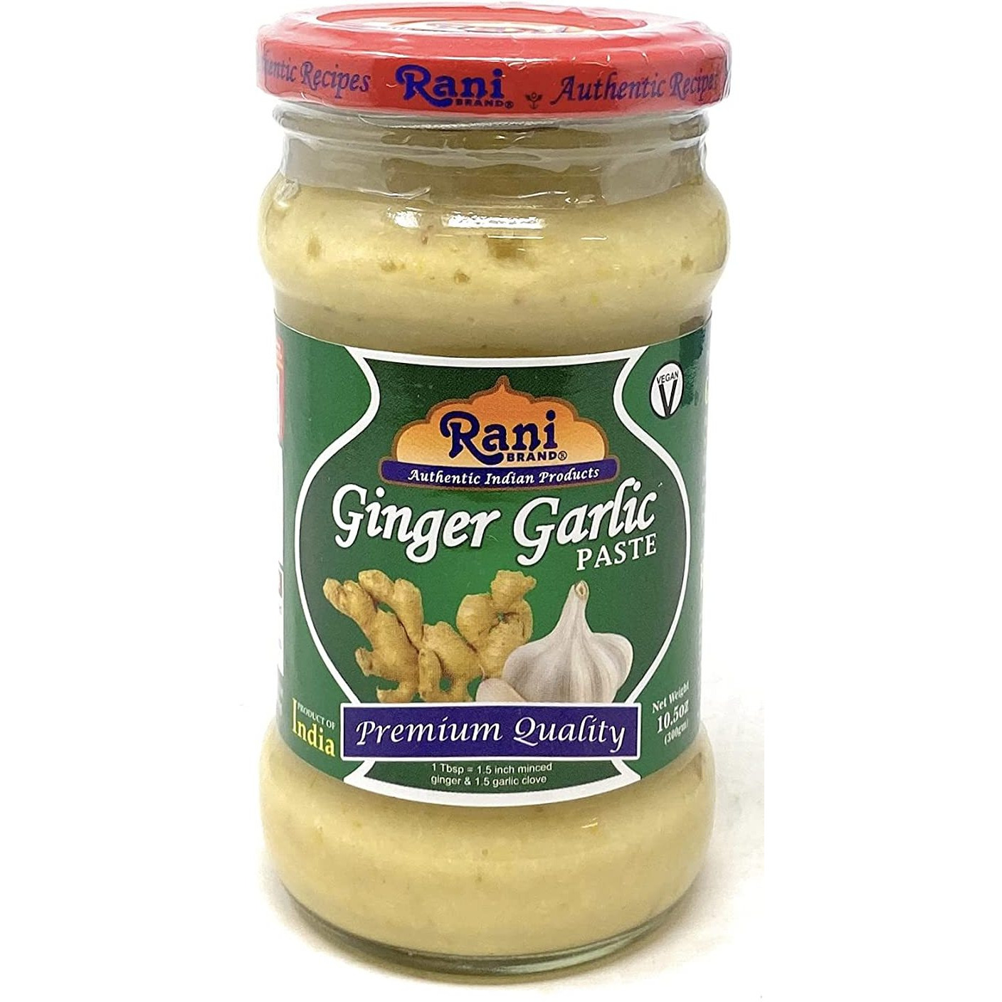 Rani Ginger-Garlic Cooking Paste 10.58oz (300g) ~ Pack of 6 ~ Vegan | Glass Jar | Gluten Free | NON-GMO | No Colors | Indian Origin