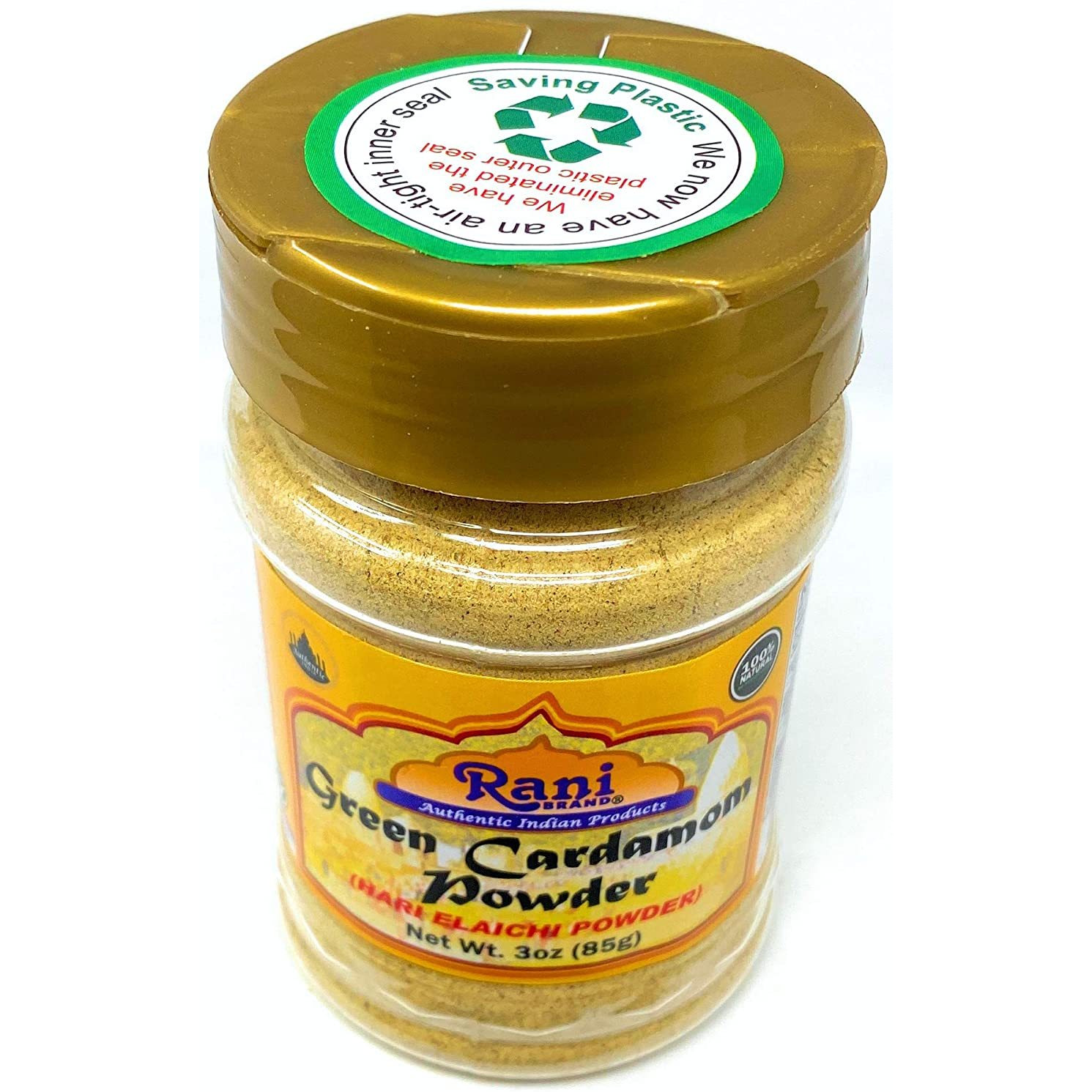 Rani Green Cardamom Pods Powder (Hari Elachi) 3oz (85gms) ~ Natural | Vegan | Gluten Friendly | NON-GMO