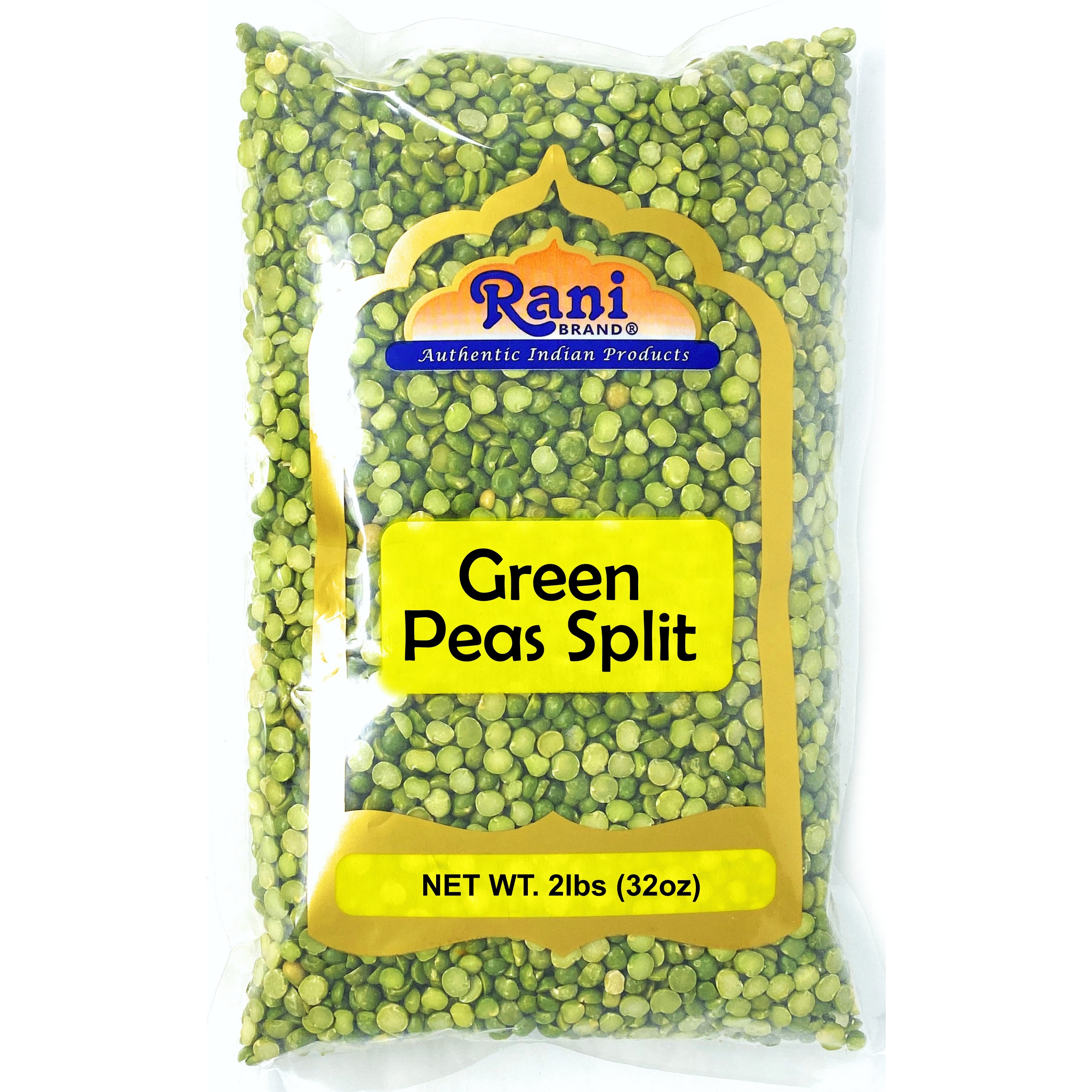 Rani Green Peas Split, Dried (Vatana, Matar) 2lbs (32oz) ~ All Natural | Vegan | Gluten Friendly | Product of USA