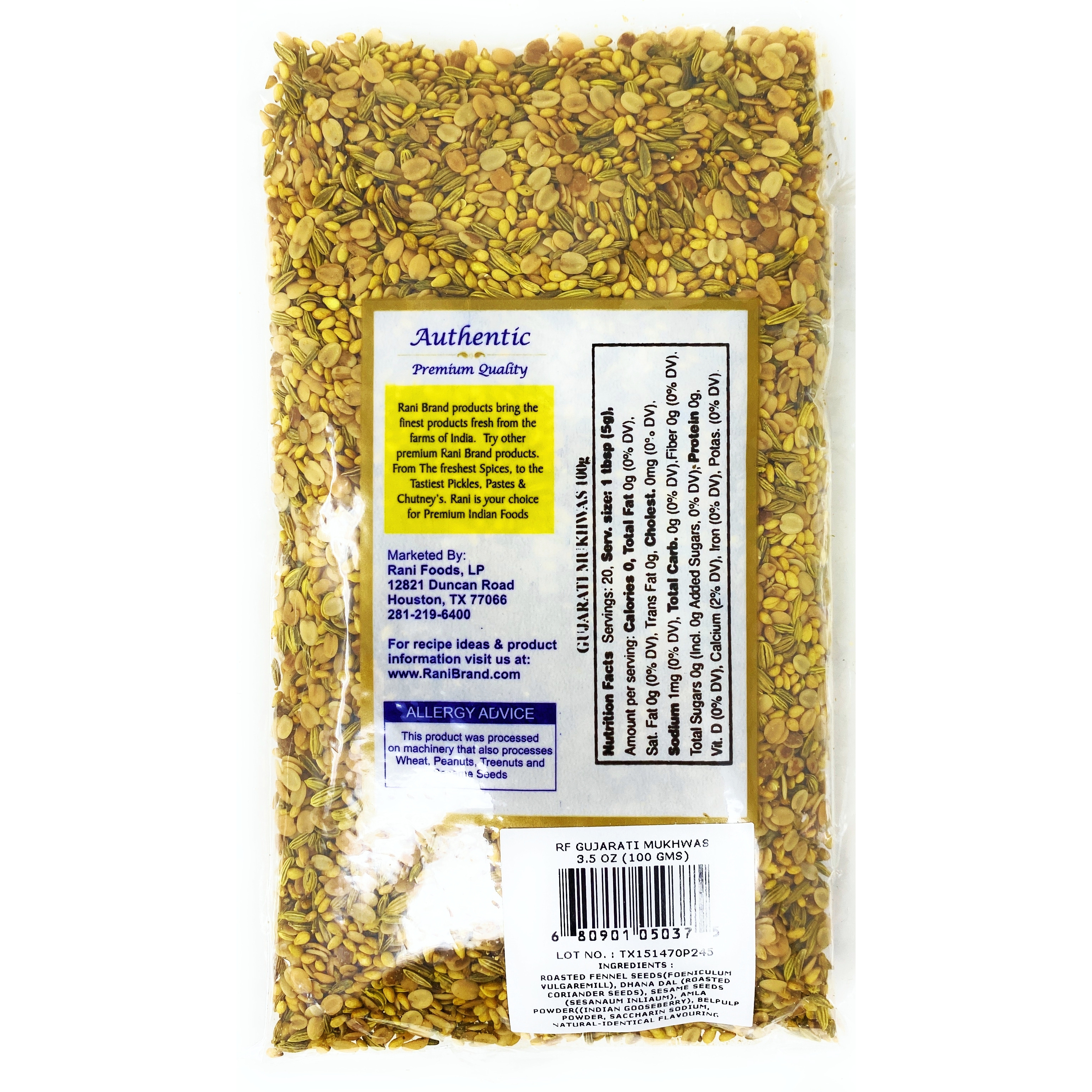 Rani Gujarati Mukhwas (Special After Dinner Mix) 3.5oz (100g) ~ Vegan | No Colors | Indian Origin