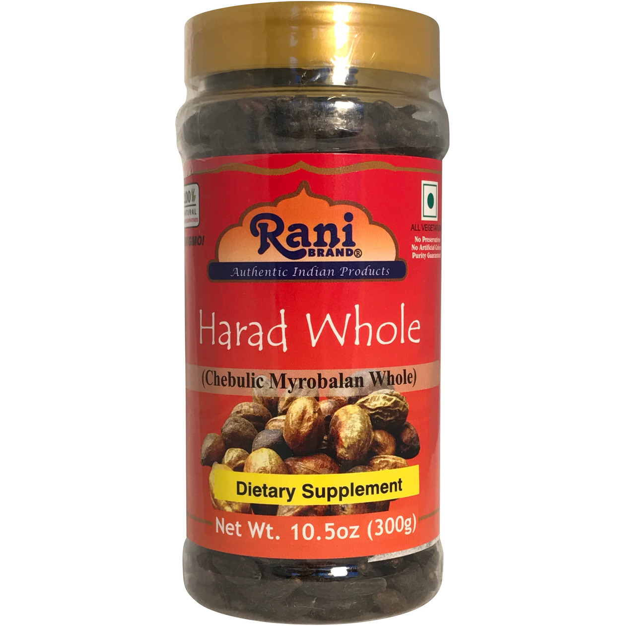 Rani Harad Whole (Chebulic Myrobalan) 10.5oz (300g) ~ All Natural | Vegan | Non-GMO | Indian Origin | Dietary Supplement