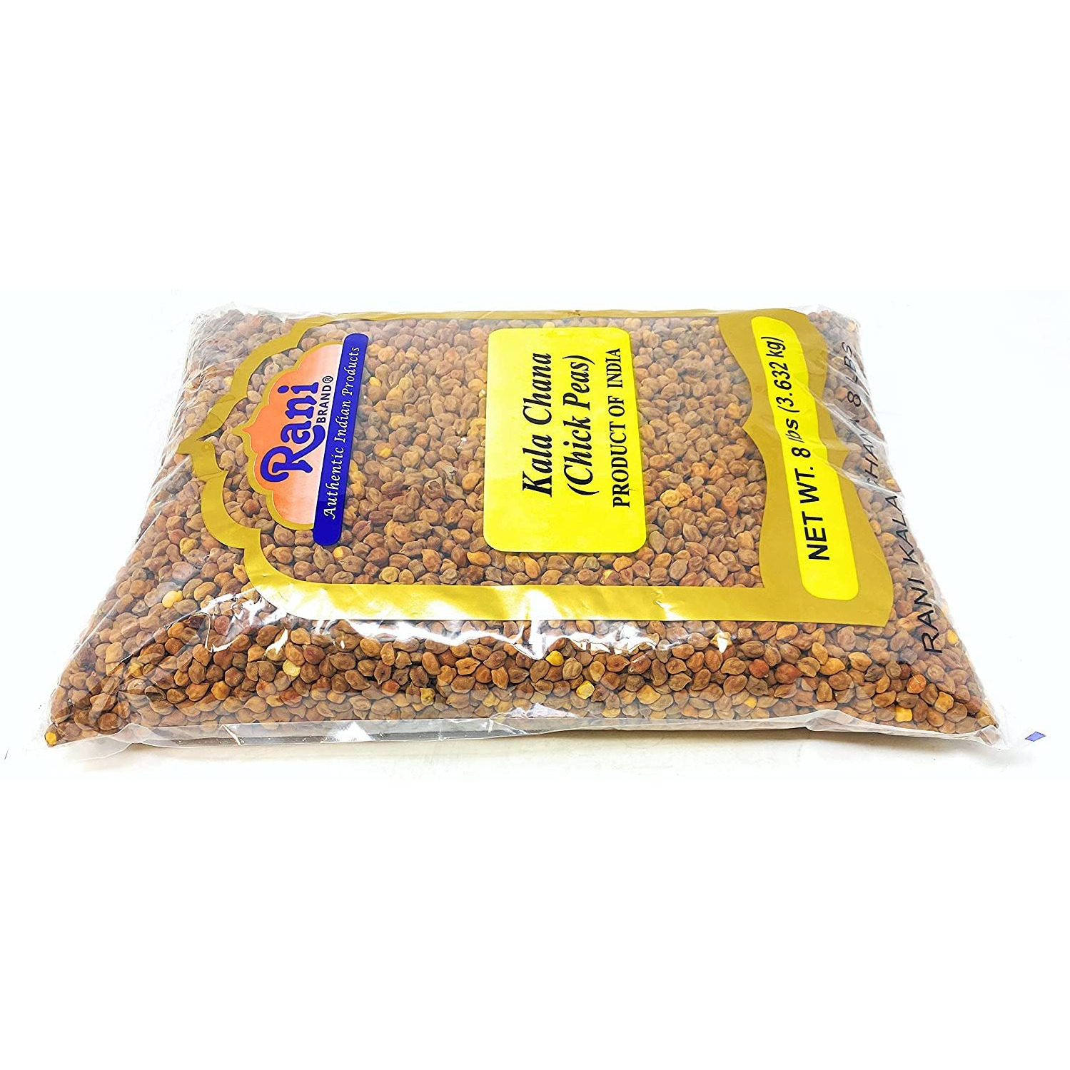 Rani Kala Chana (Desi Chickpeas Chana with skin) 8lbs (128oz) Bulk ~ All Natural | Gluten Friendly | NON-GMO | Vegan | Indian Origin