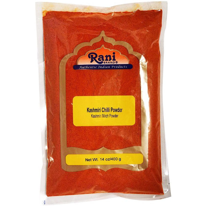 Rani Kashmiri Chilli Powder (Deggi Mirch, Low Heat) Ground Indian Spice 14oz (400g) ~ All Natural, Salt-Free | Vegan | No Colors | Gluten Friendly | NON-GMO | Indian Origin
