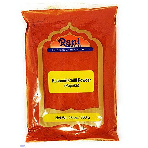 Rani Kashmiri Chilli Powder (Deggi Mirch, Low Heat) Ground Indian Spice 28oz (800g) ~ All Natural, Salt-Free | Vegan | No Colors | Gluten Friendly | NON-GMO | Indian Origin
